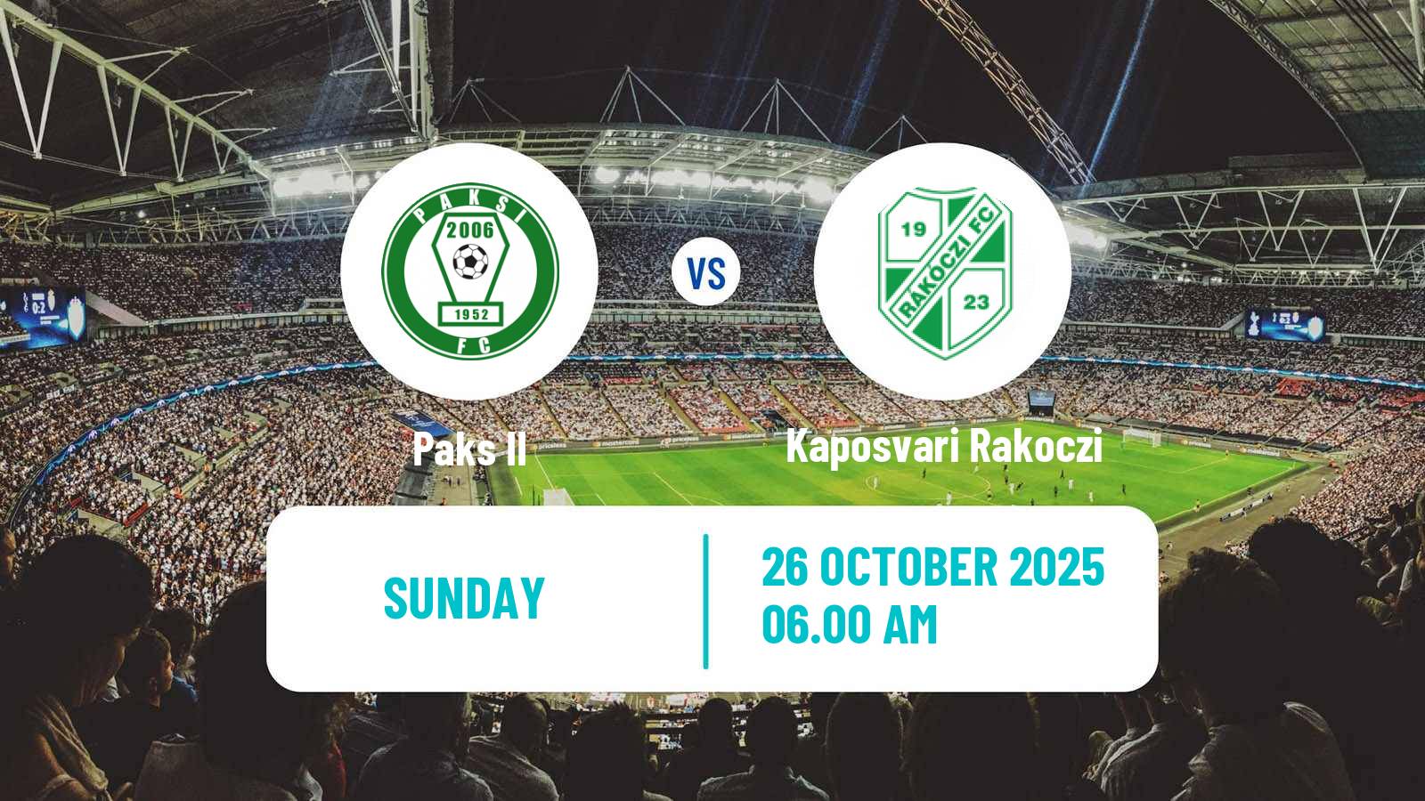 Football Hungarian NB III Southwest Paks II - Kaposvari Rakoczi