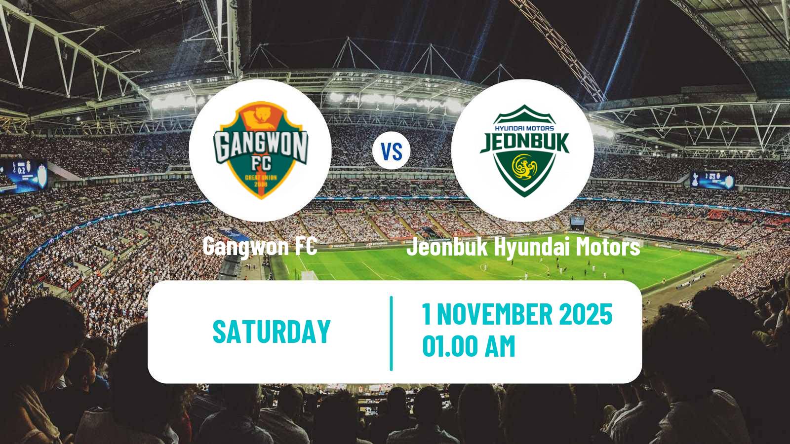 Football South Korean K-League 1 Gangwon - Jeonbuk Hyundai Motors
