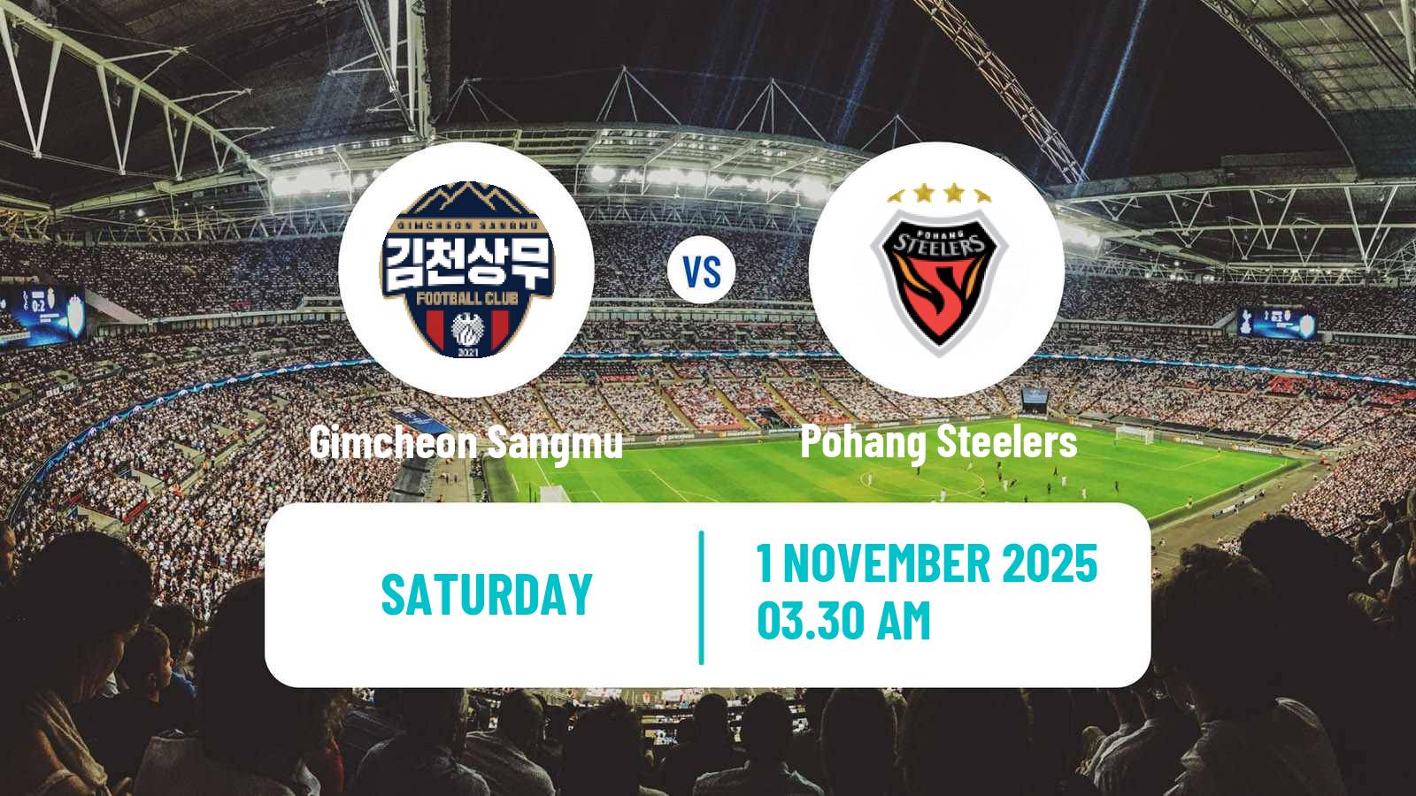 Football South Korean K-League 1 Gimcheon Sangmu - Pohang Steelers