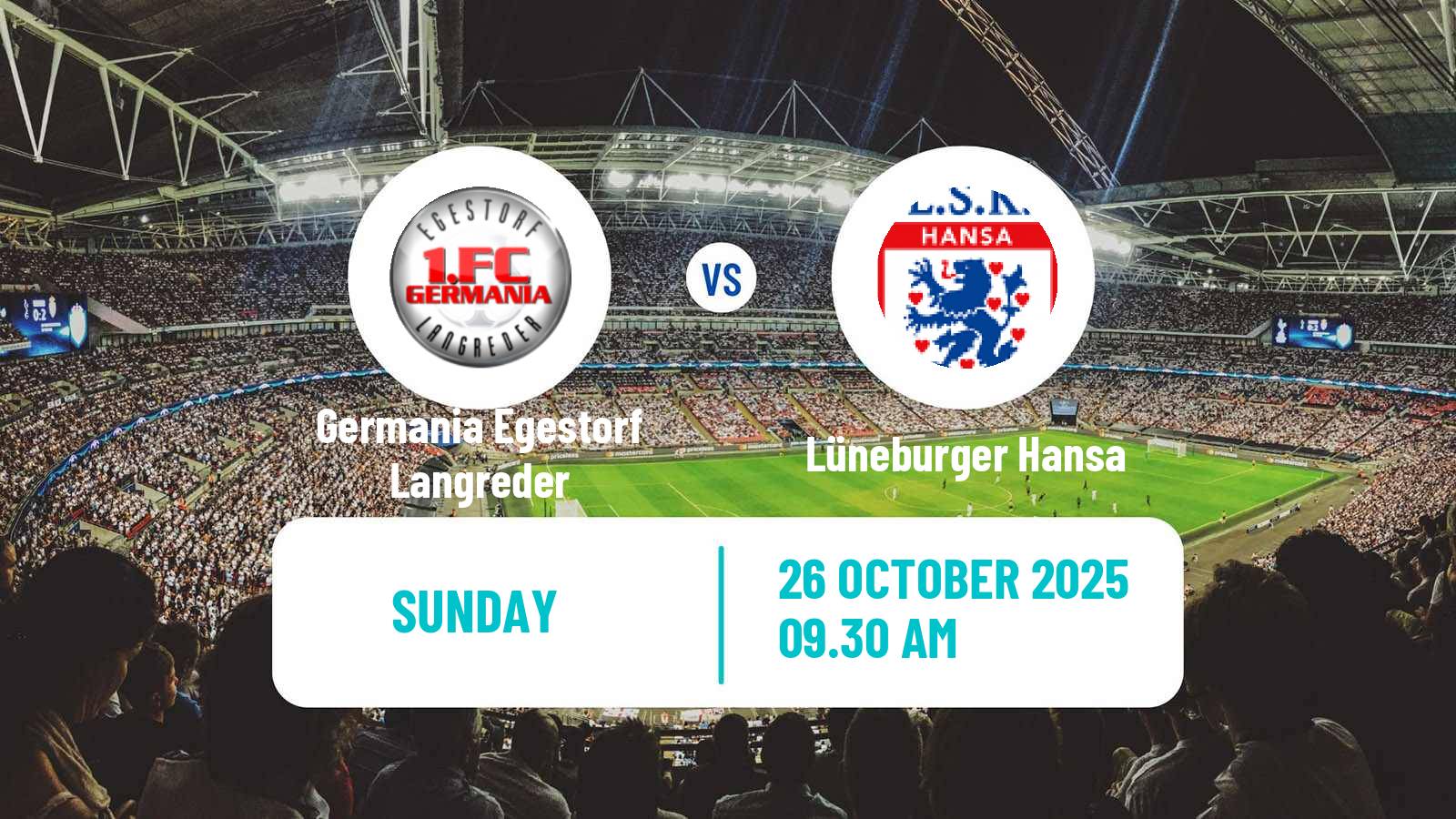 Football German Oberliga Niedersachsen Germania Egestorf Langreder - Lüneburger Hansa