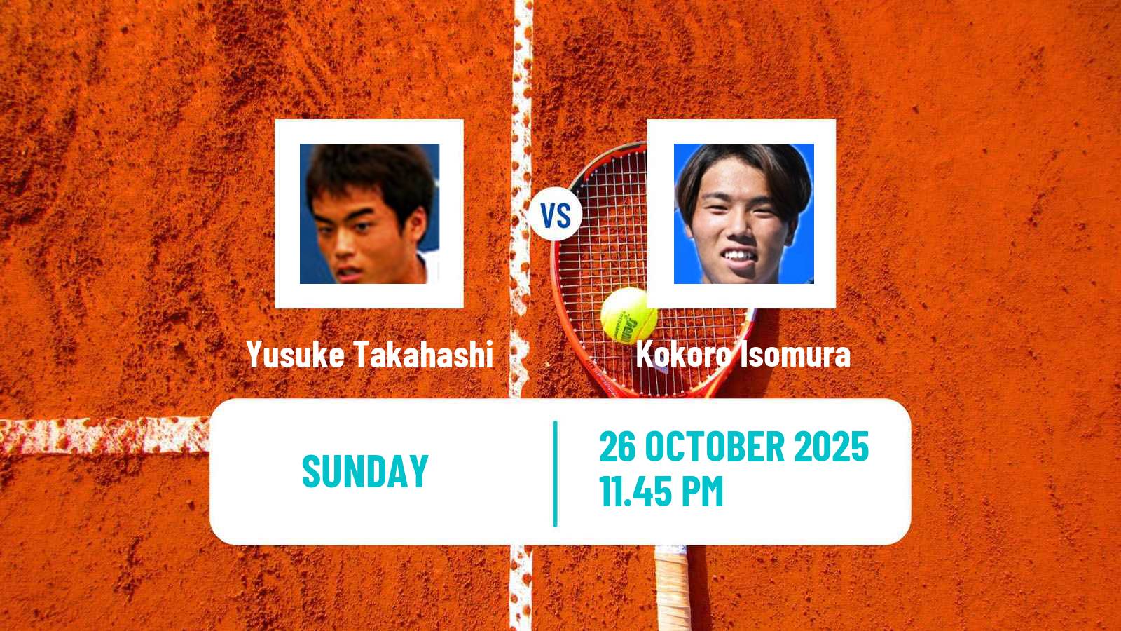 Tennis Seoul Challenger Men Yusuke Takahashi - Kokoro Isomura
