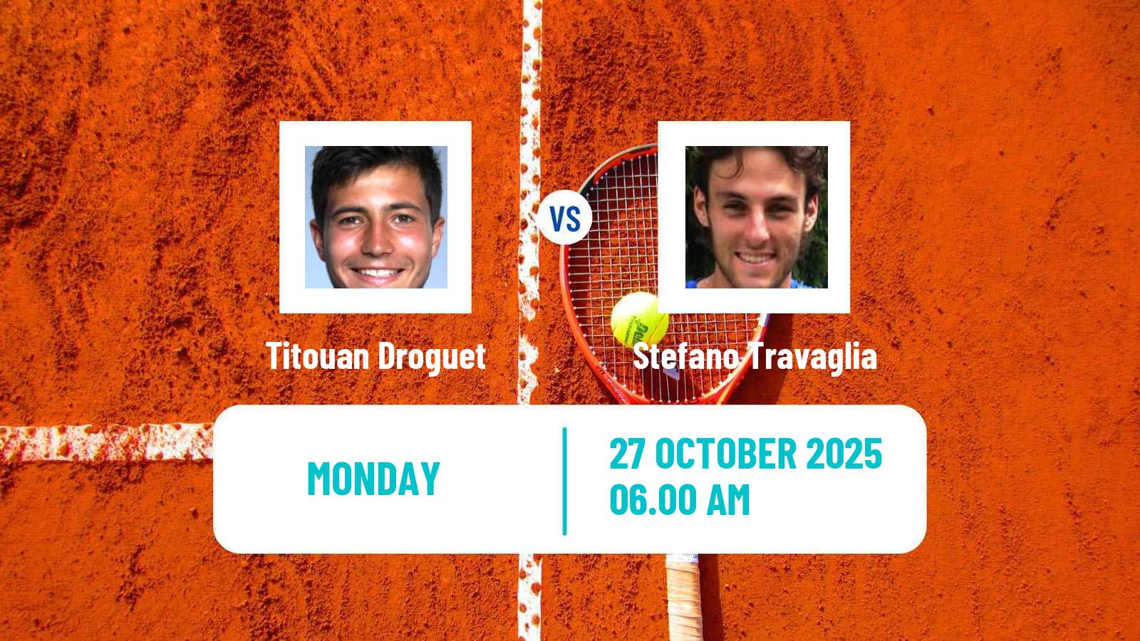Tennis Bratislava 2 Challenger Men Titouan Droguet - Stefano Travaglia