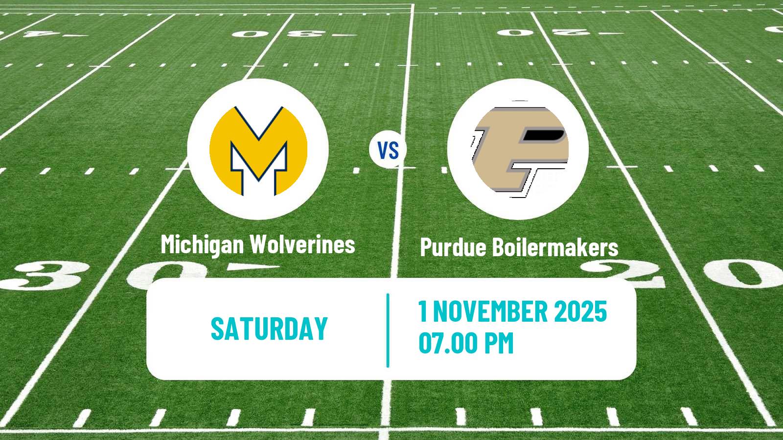 American football NCAA College Football Michigan Wolverines - Purdue Boilermakers