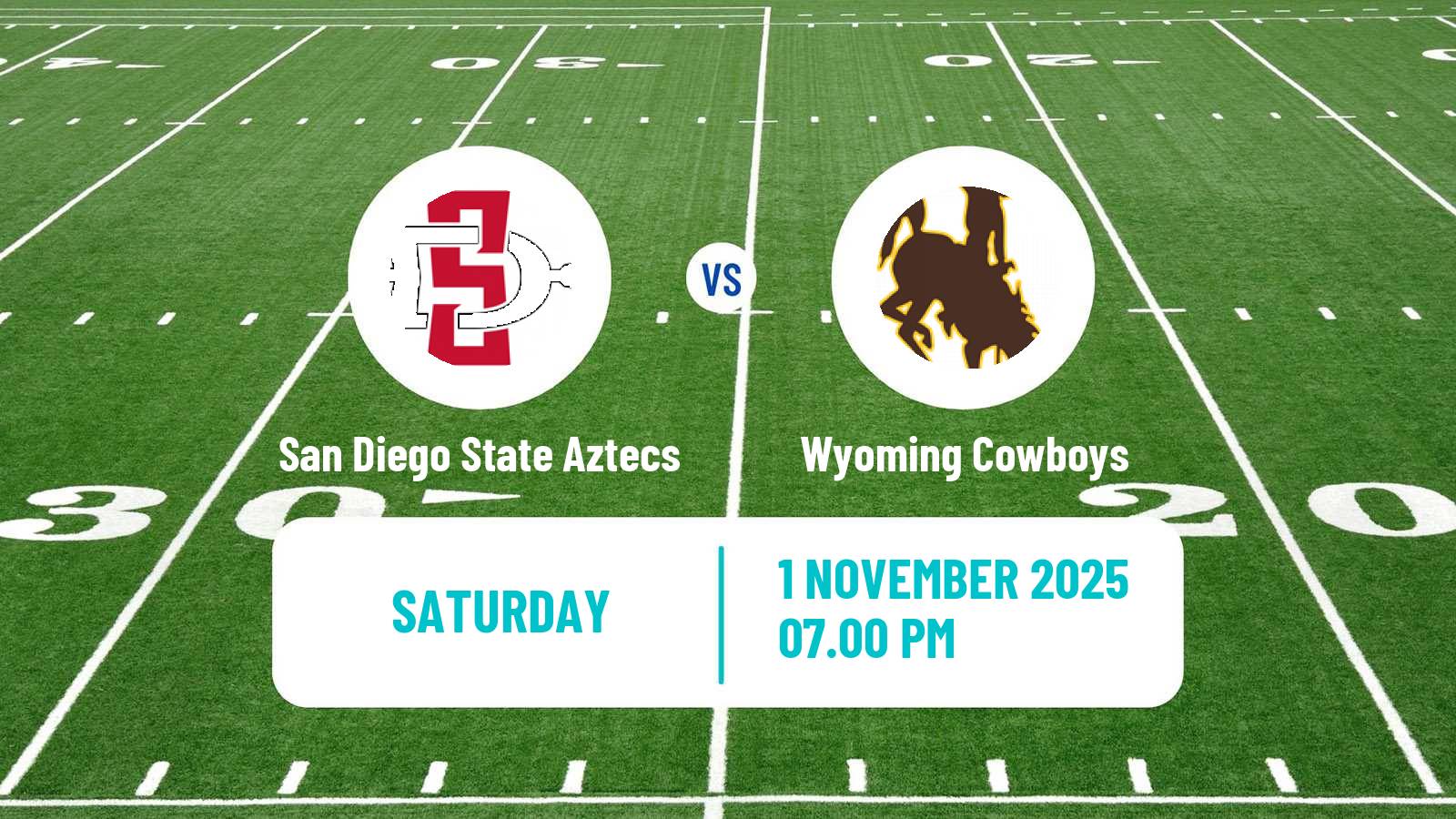 American football NCAA College Football San Diego State Aztecs - Wyoming Cowboys