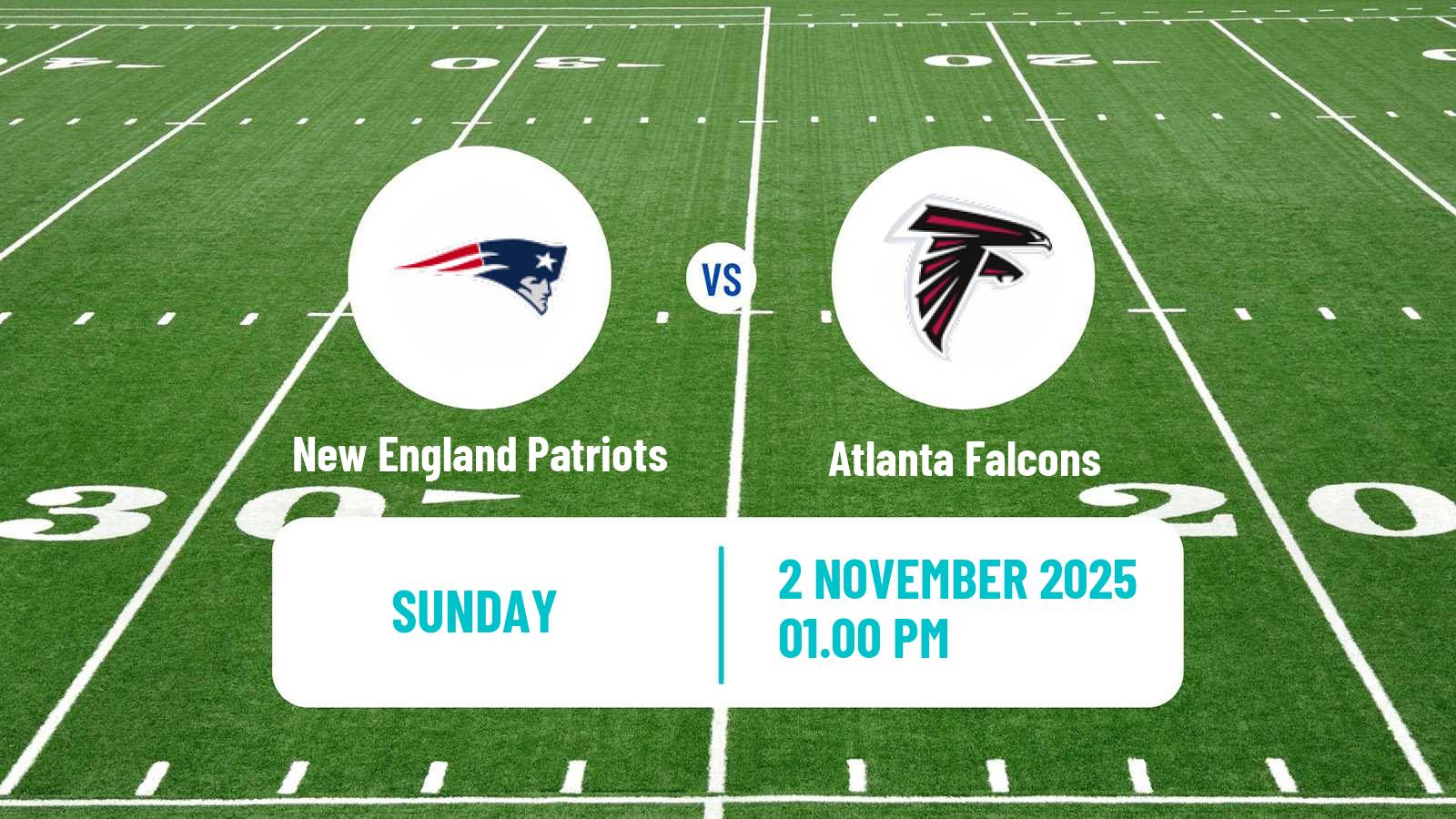 American football NFL New England Patriots - Atlanta Falcons