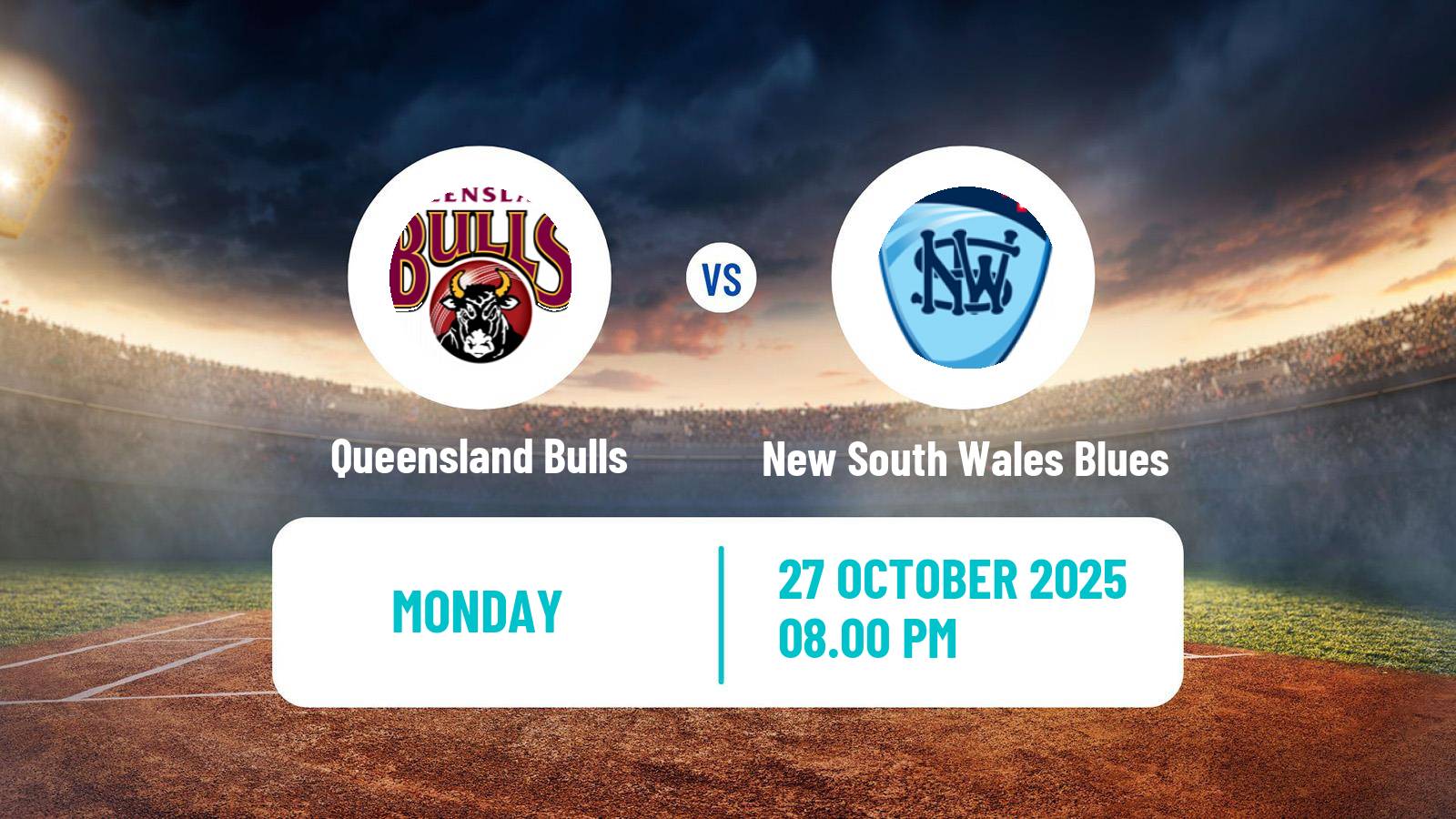 Cricket Australian Sheffield Shield Queensland Bulls - New South Wales Blues