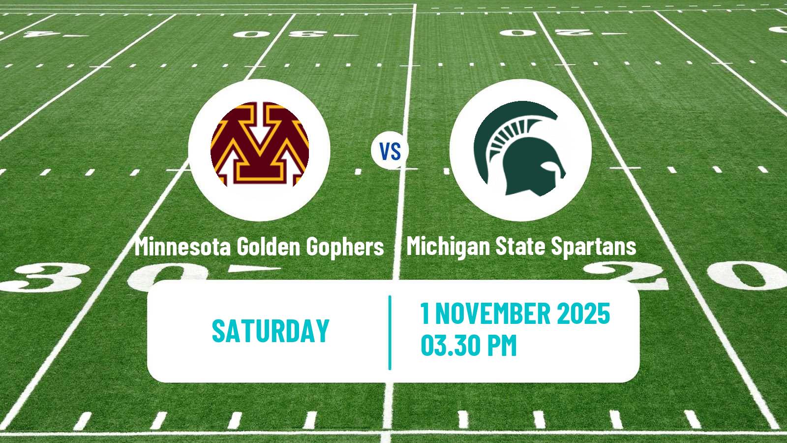 American football NCAA College Football Minnesota Golden Gophers - Michigan State Spartans