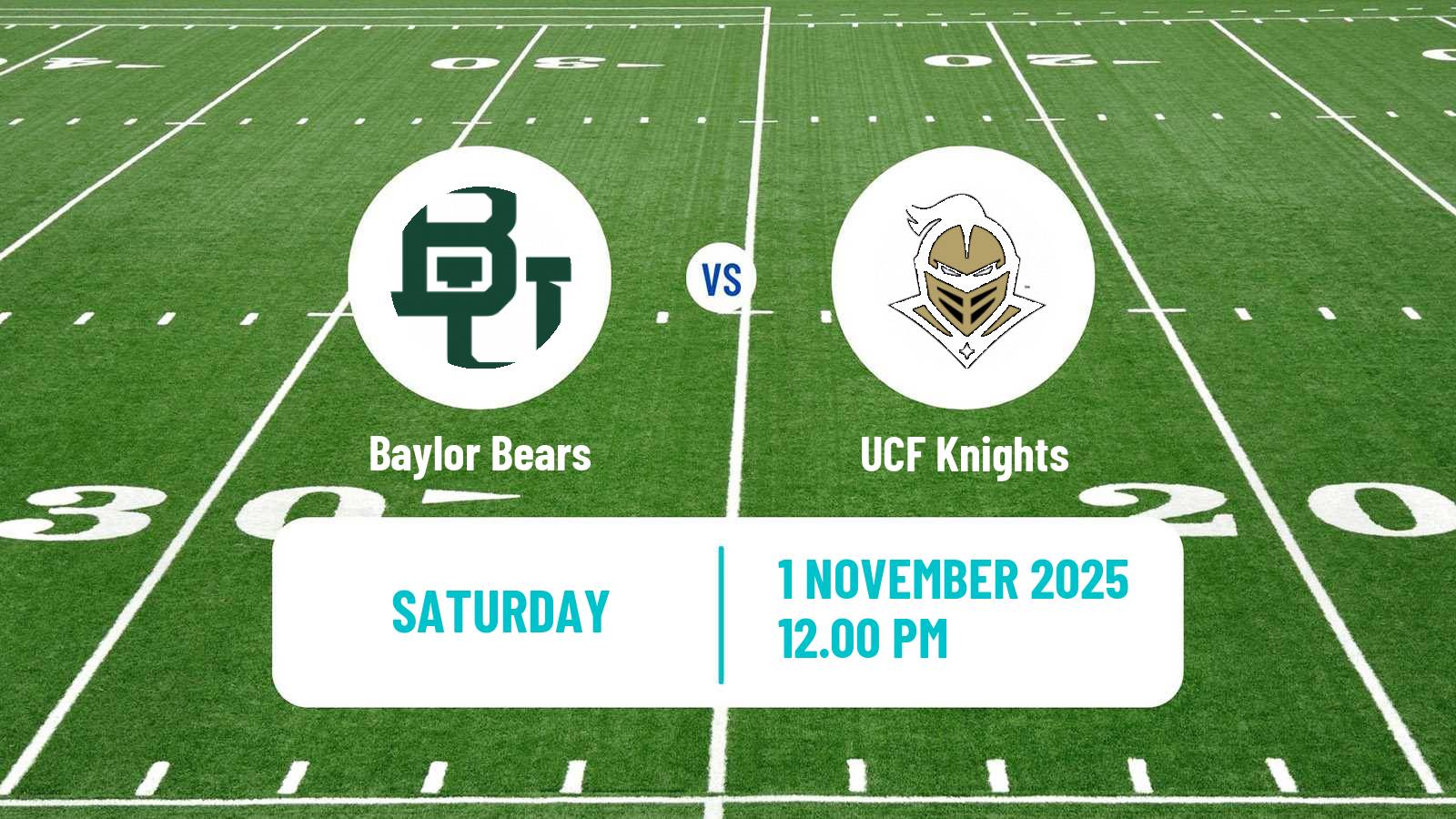 American football NCAA College Football Baylor Bears - UCF Knights