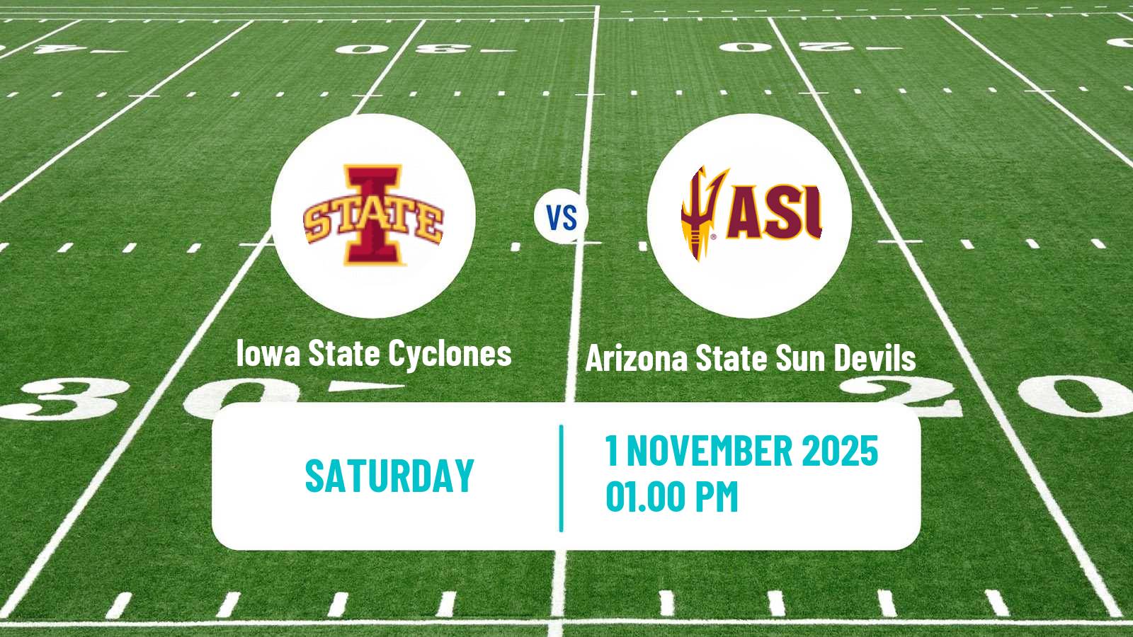 American football NCAA College Football Iowa State Cyclones - Arizona State Sun Devils