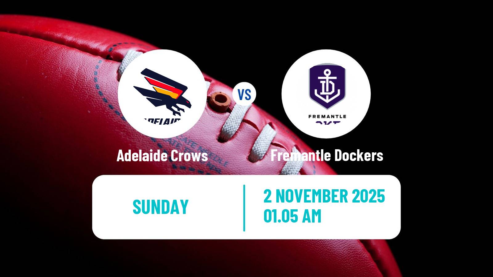 Aussie rules AFL Women Adelaide Crows - Fremantle Dockers