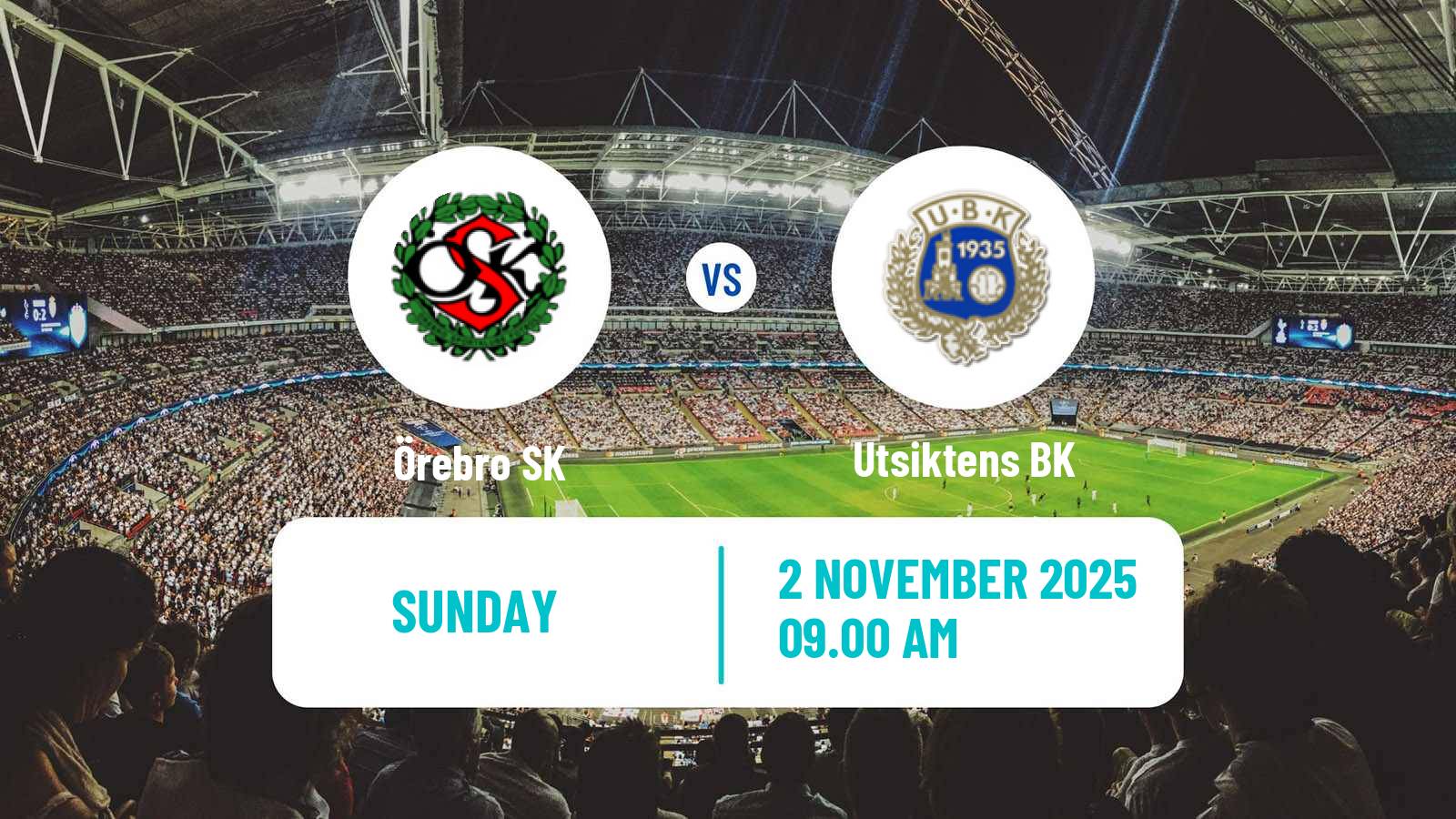 Football Swedish Superettan Örebro - Utsikten