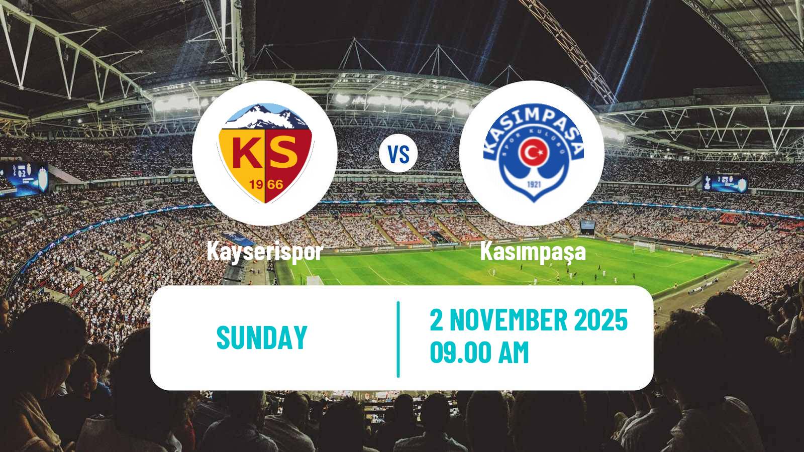 Football Turkish Super League Kayserispor - Kasımpaşa