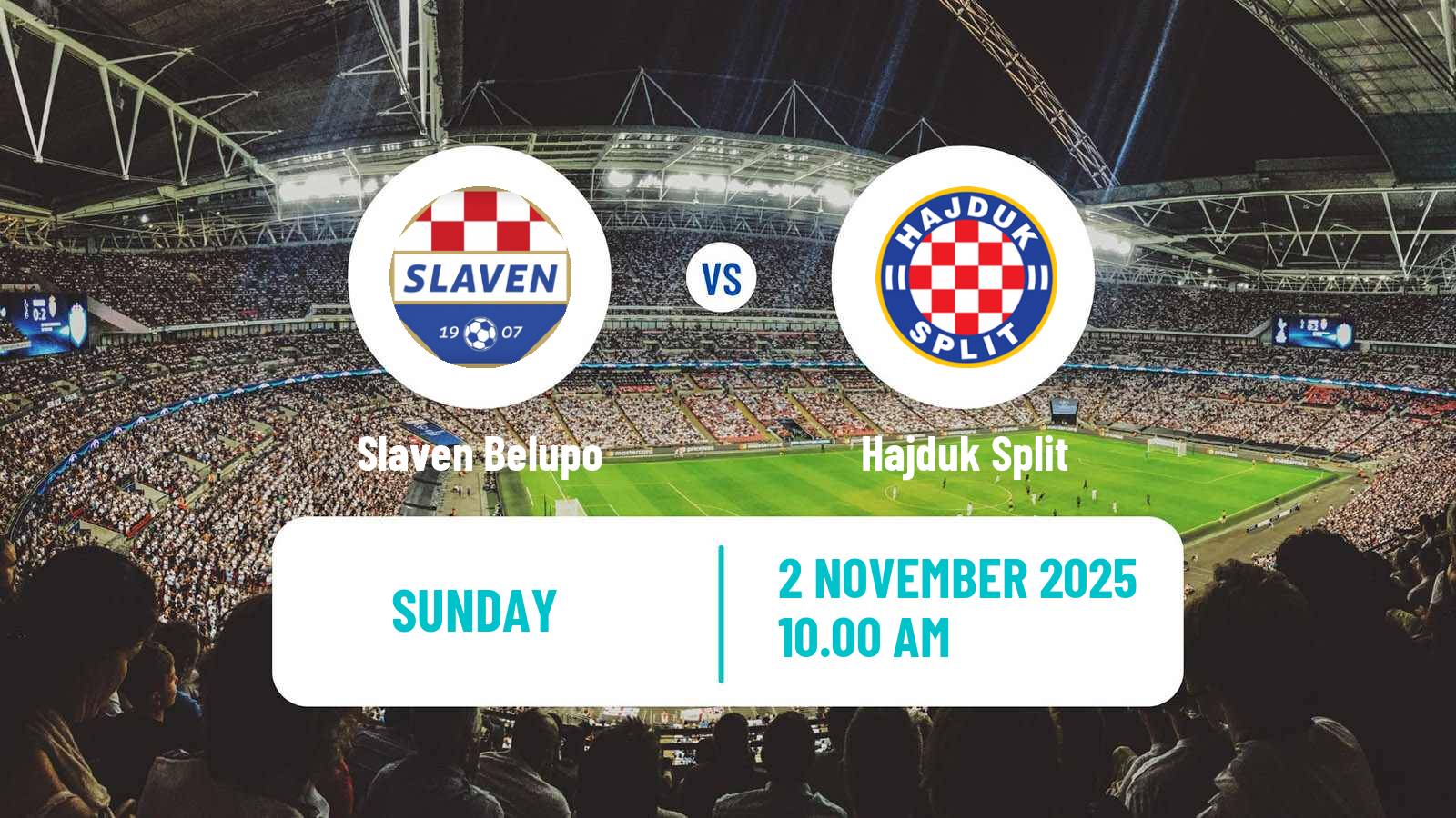 Football Croatian HNL Slaven Belupo - Hajduk Split