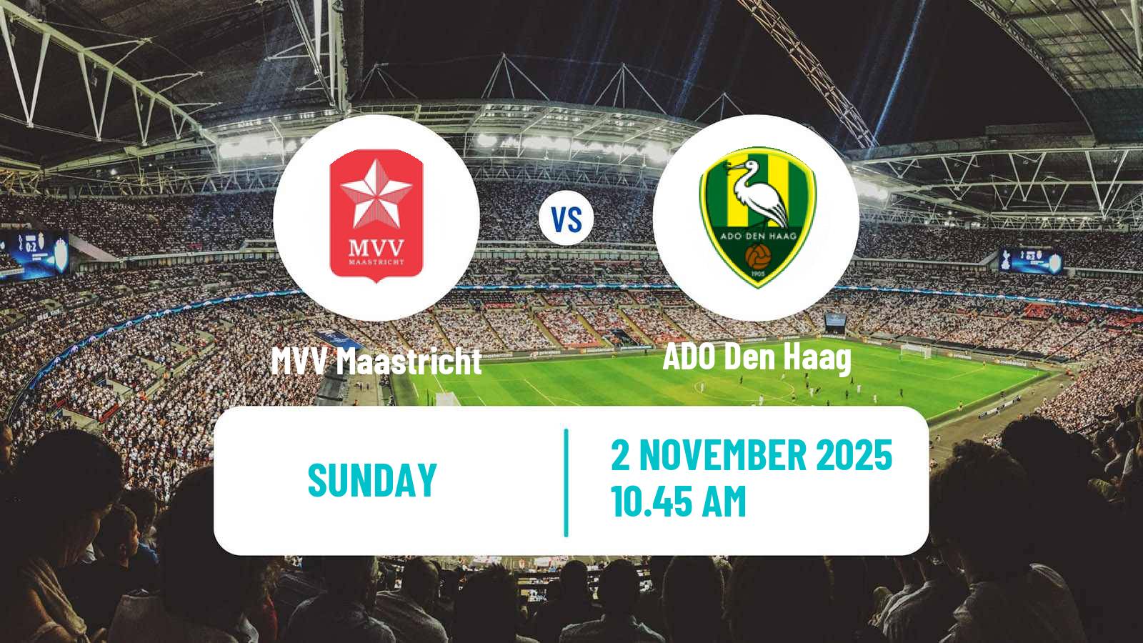 Football Dutch Eerste Divisie MVV Maastricht - ADO Den Haag