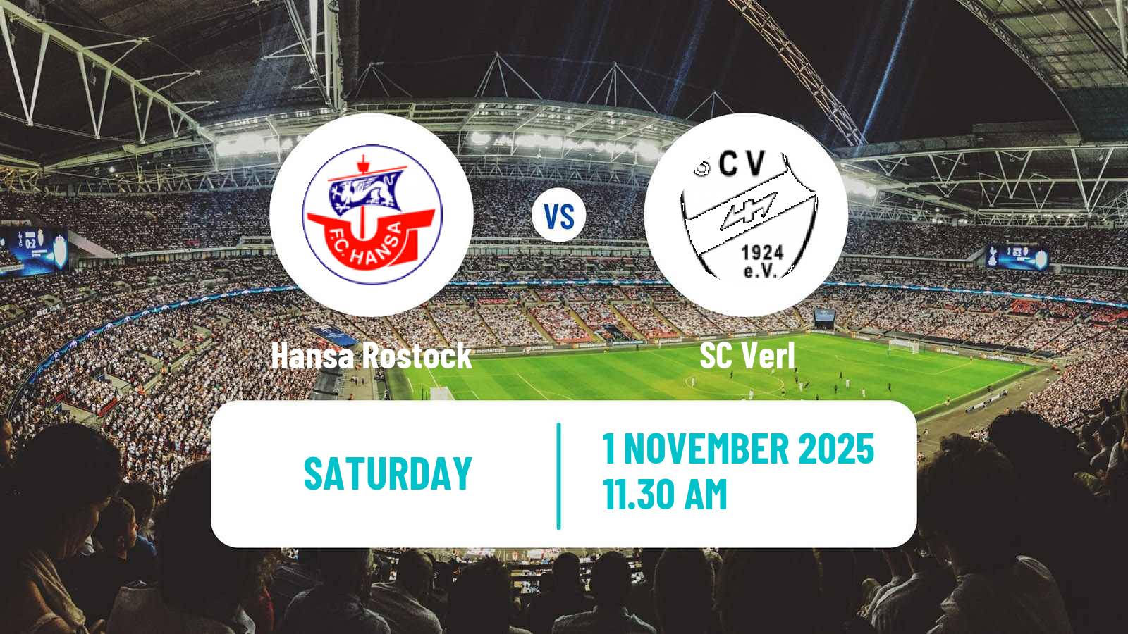 Football German 3 Bundesliga Hansa Rostock - Verl