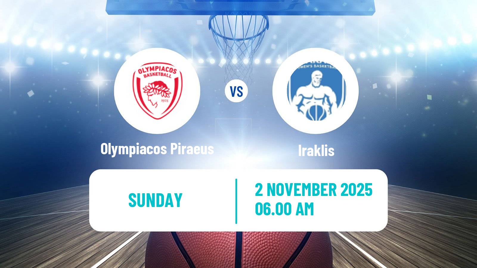 Basketball Greek Basket League A1 Olympiacos Piraeus - Iraklis