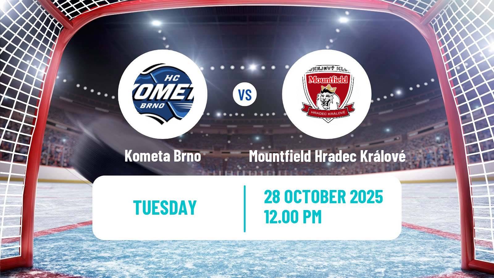 Hockey Czech Extraliga Kometa Brno - Mountfield Hradec Králové