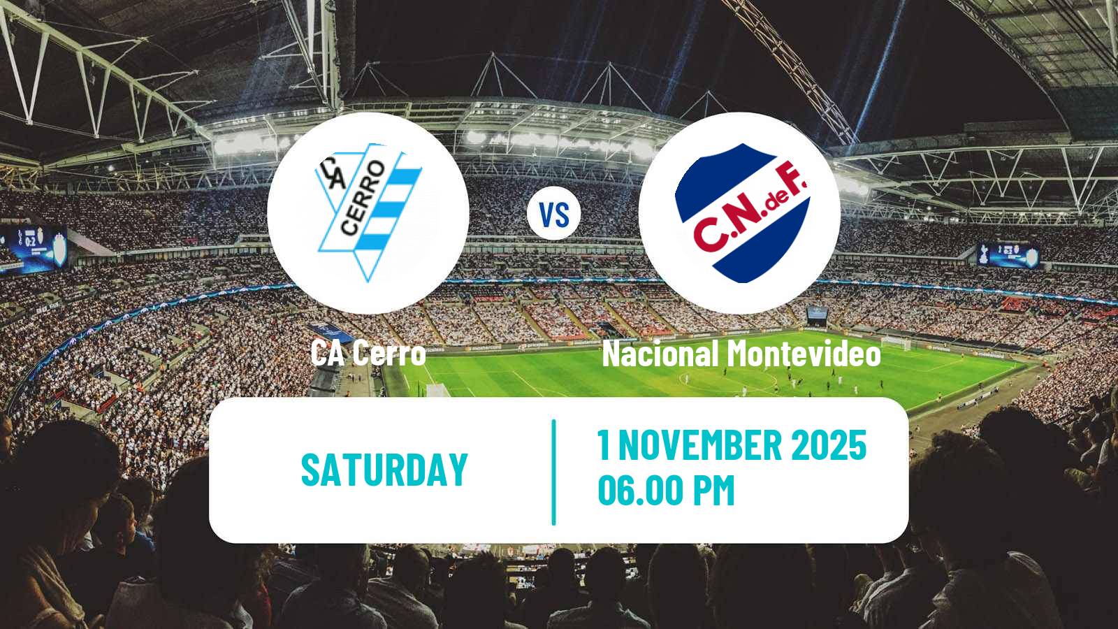 Football Uruguayan Primera Division Cerro - Nacional Montevideo