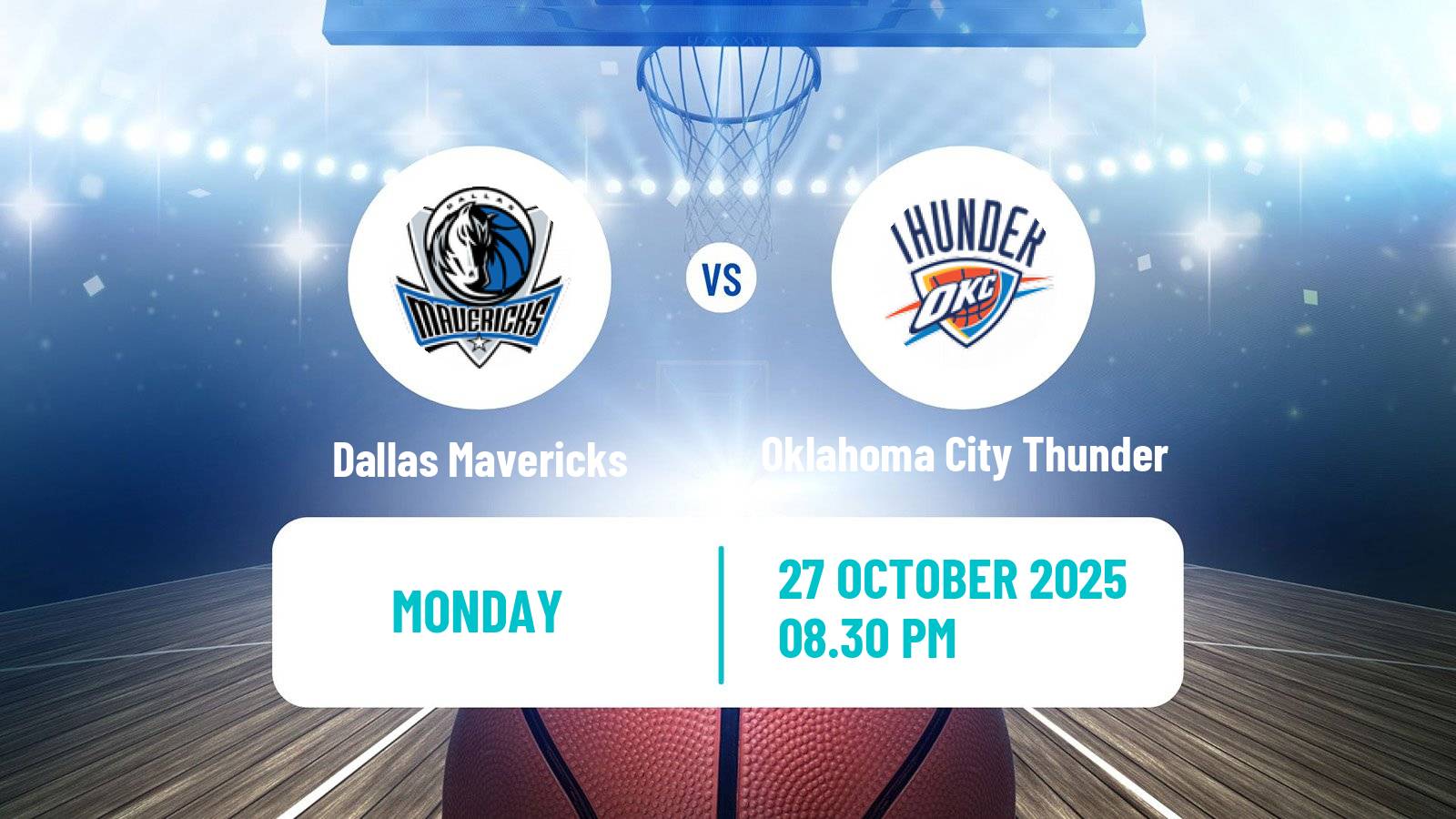 Basketball NBA Dallas Mavericks - Oklahoma City Thunder