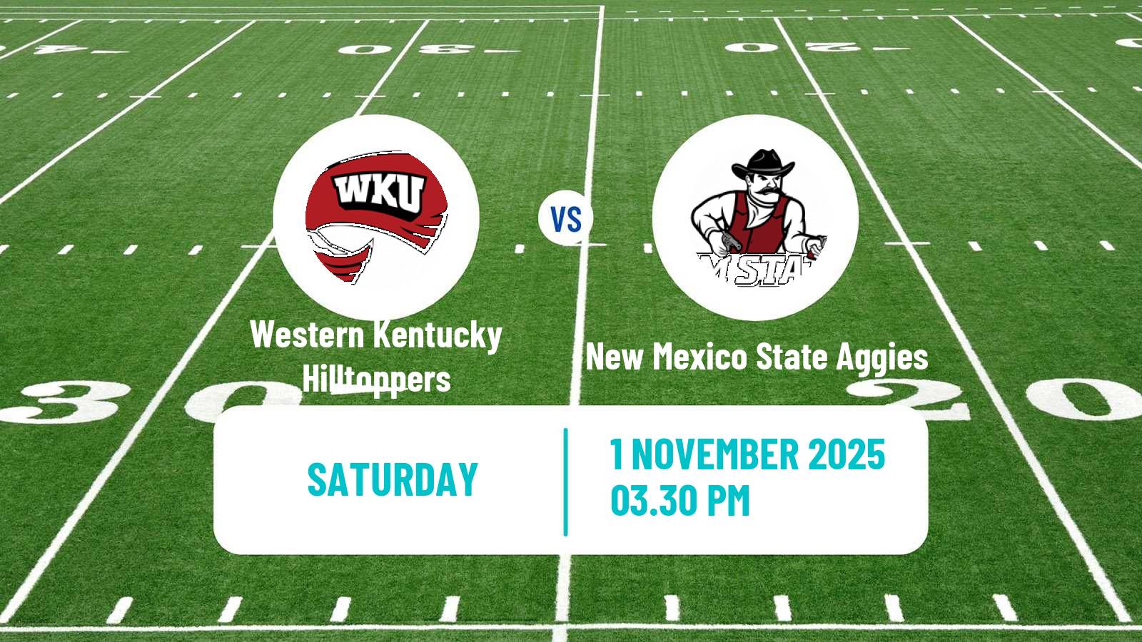 American football NCAA College Football Western Kentucky Hilltoppers - New Mexico State Aggies