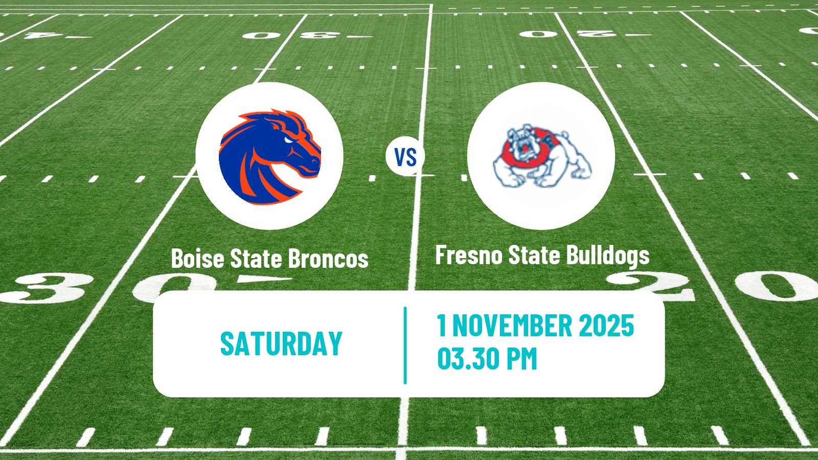 American football NCAA College Football Boise State Broncos - Fresno State Bulldogs