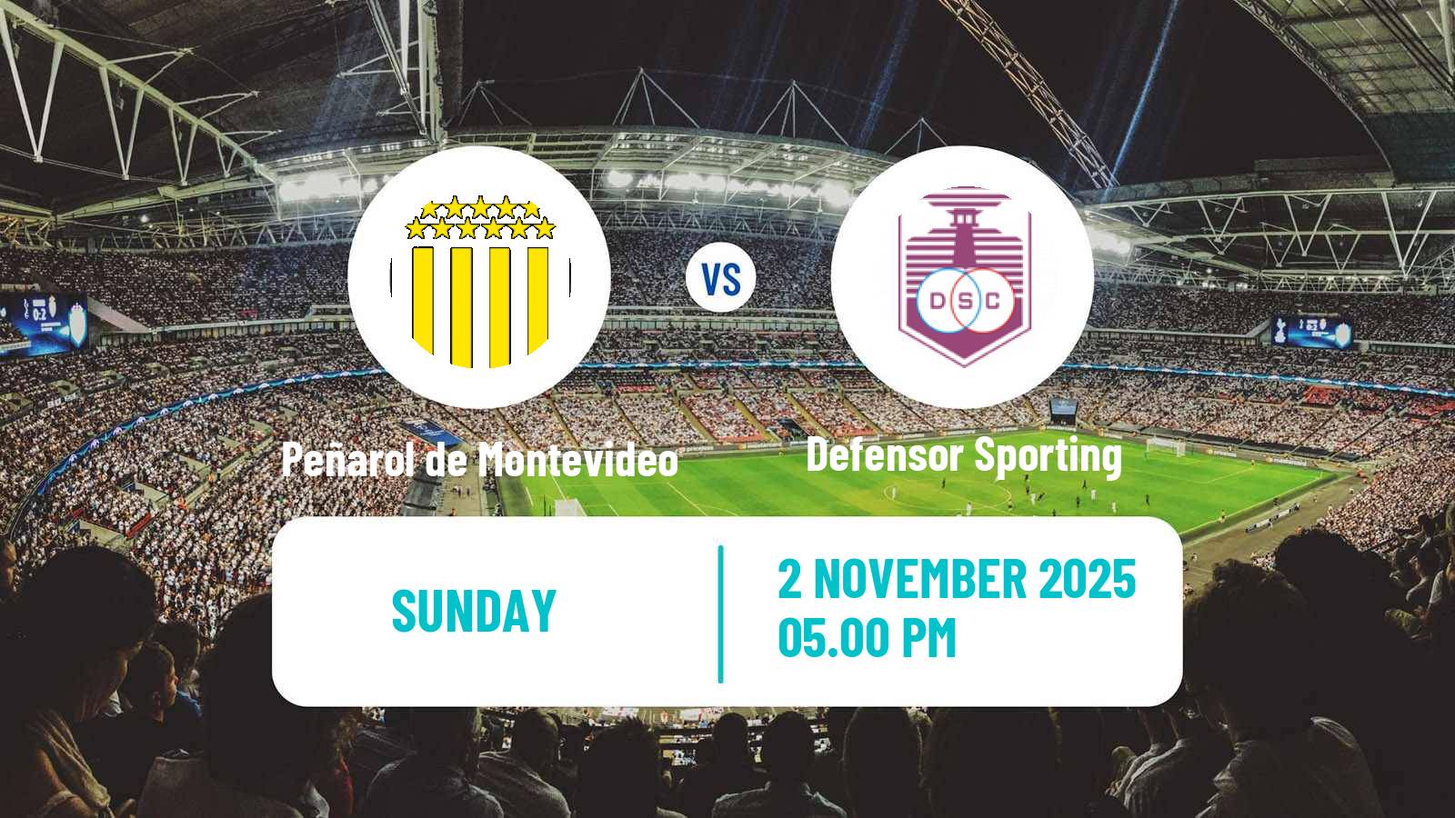 Football Uruguayan Primera Division Peñarol de Montevideo - Defensor Sporting