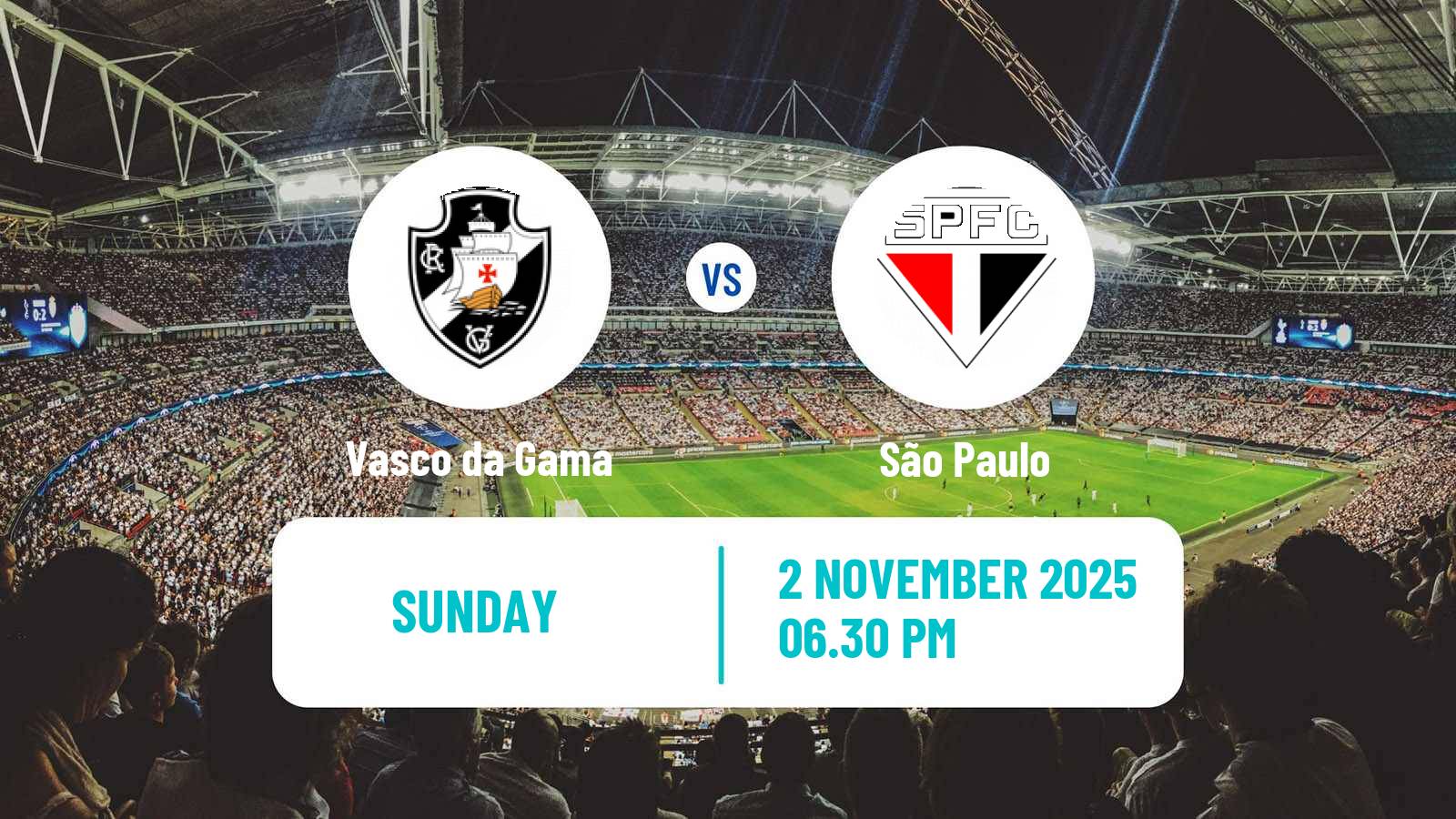 Football Brazilian Serie A Vasco da Gama - São Paulo