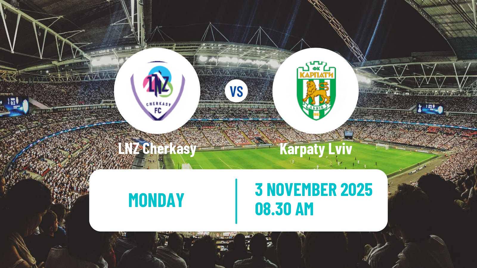 Football Ukrainian Premier League LNZ Cherkasy - Karpaty Lviv