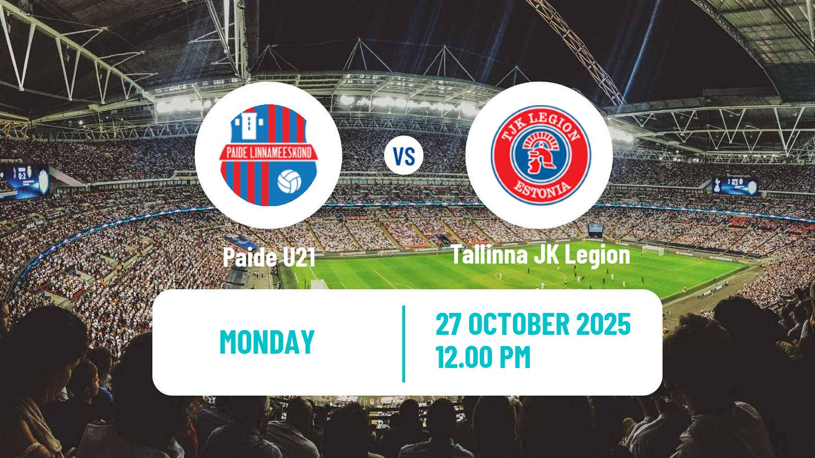 Football Estonian Esiliiga B Paide U21 - Tallinna JK Legion