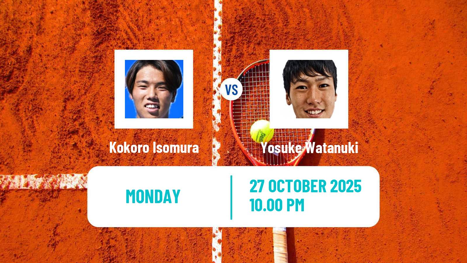 Tennis Seoul Challenger Men Kokoro Isomura - Yosuke Watanuki