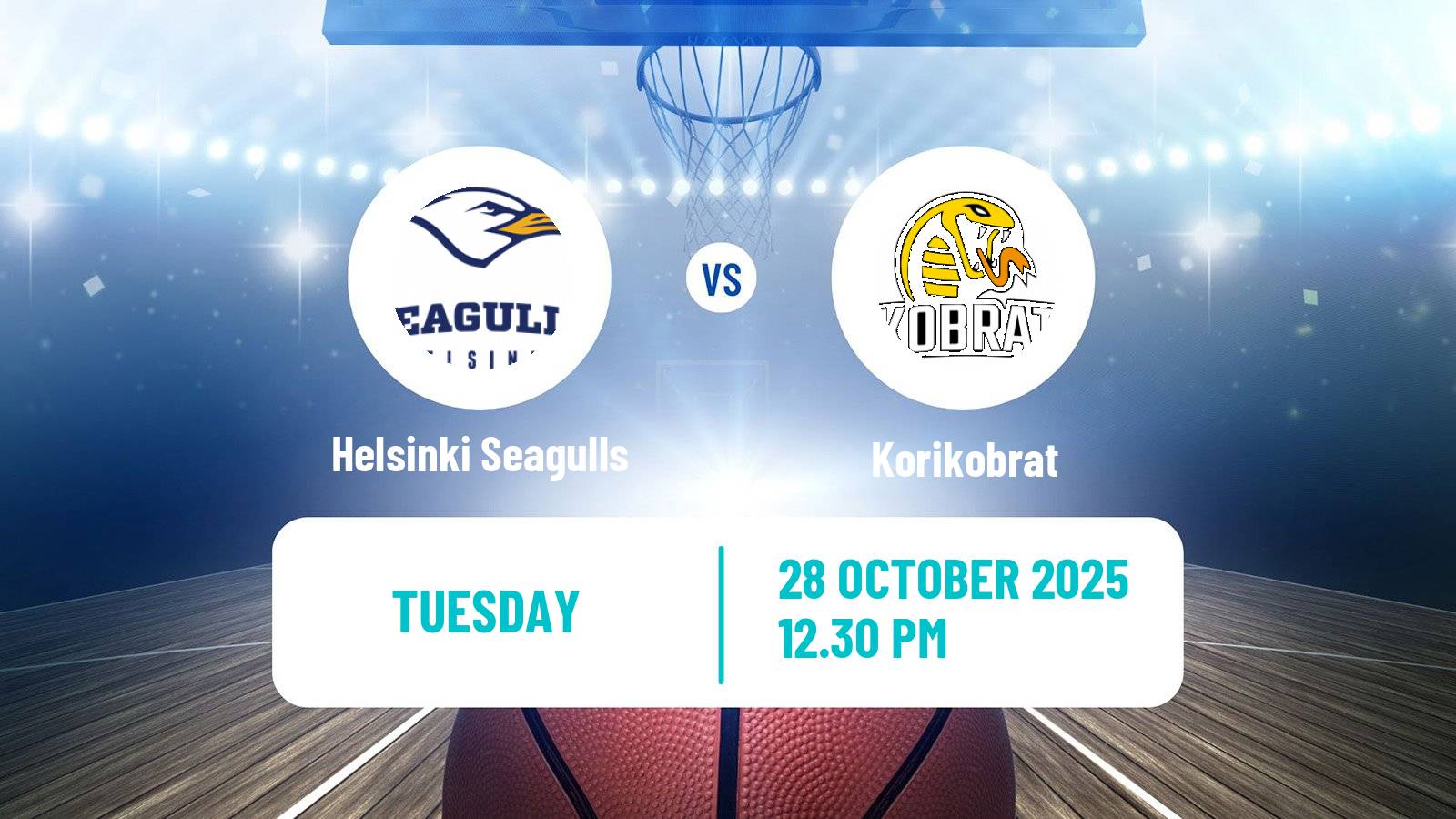 Basketball Finnish Korisliiga Helsinki Seagulls - Korikobrat