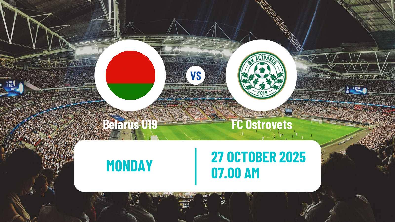 Football Belarusian Pershaya Liga Belarus U19 - Ostrovets