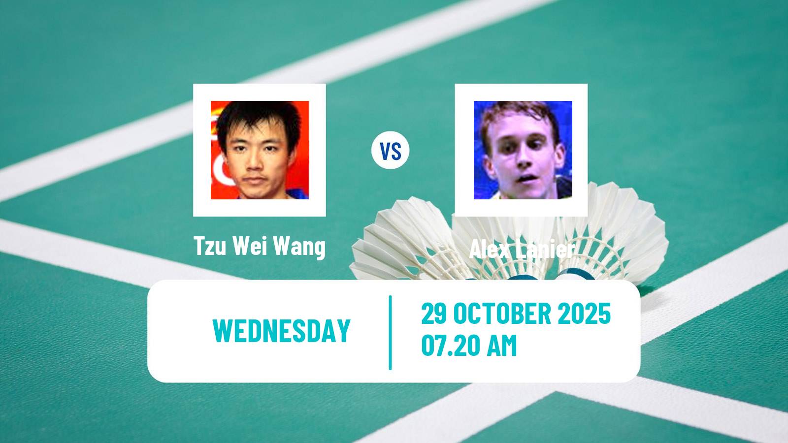 Badminton BWF World Tour Hylo Open Men Tzu Wei Wang - Alex Lanier