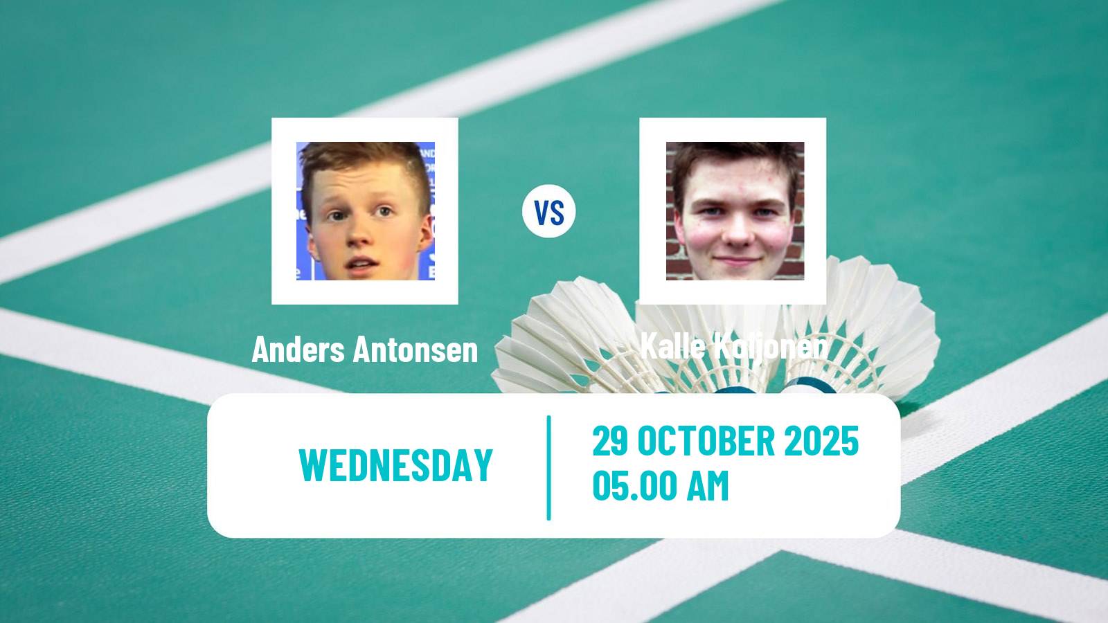 Badminton BWF World Tour Hylo Open Men Anders Antonsen - Kalle Koljonen