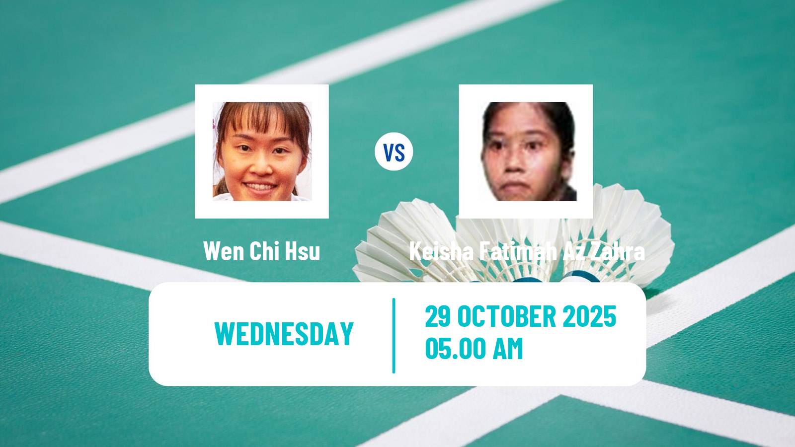 Badminton BWF World Tour Hylo Open Women Wen Chi Hsu - Keisha Fatimah Az Zahra