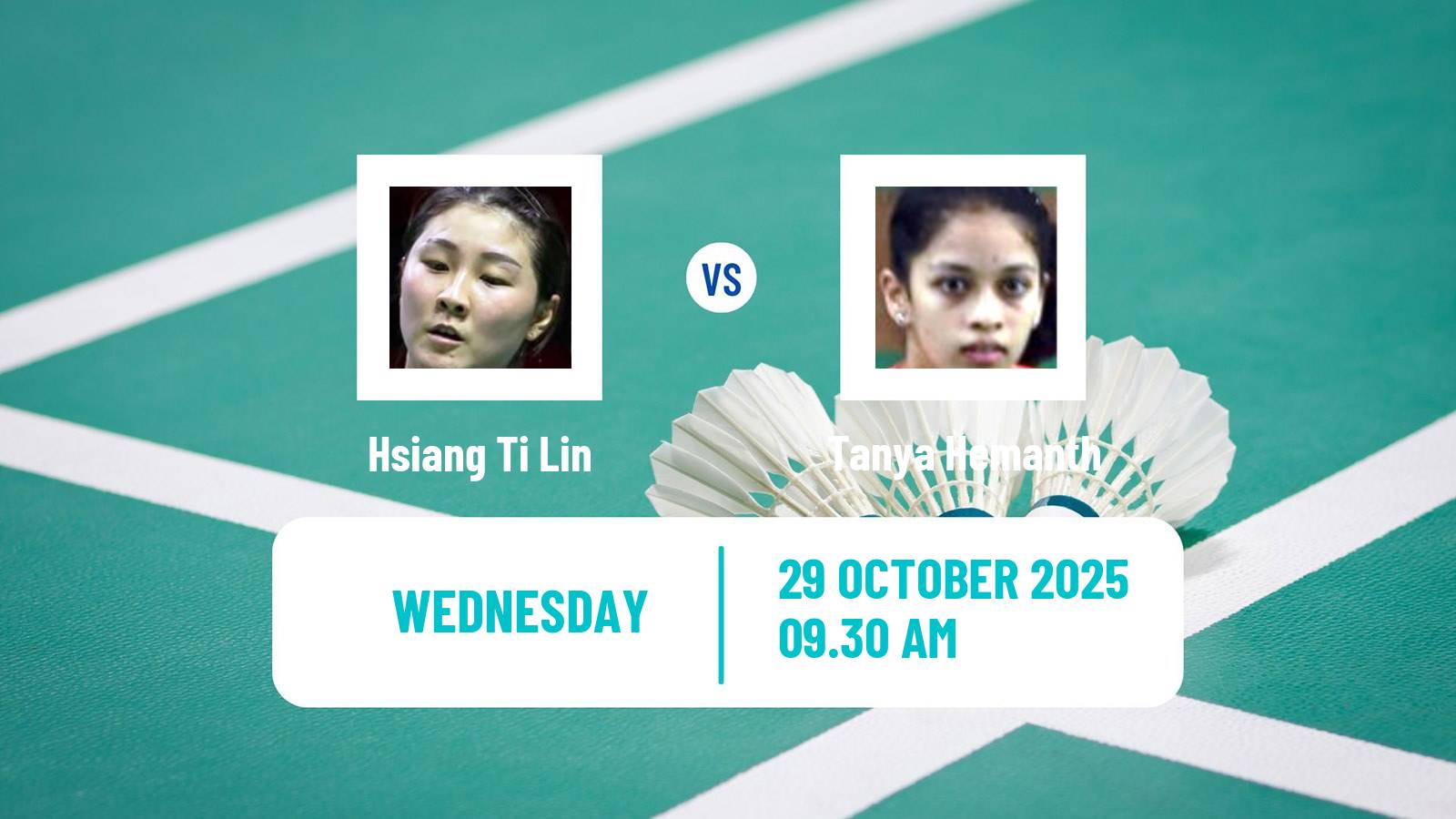 Badminton BWF World Tour Hylo Open Women Hsiang Ti Lin - Tanya Hemanth