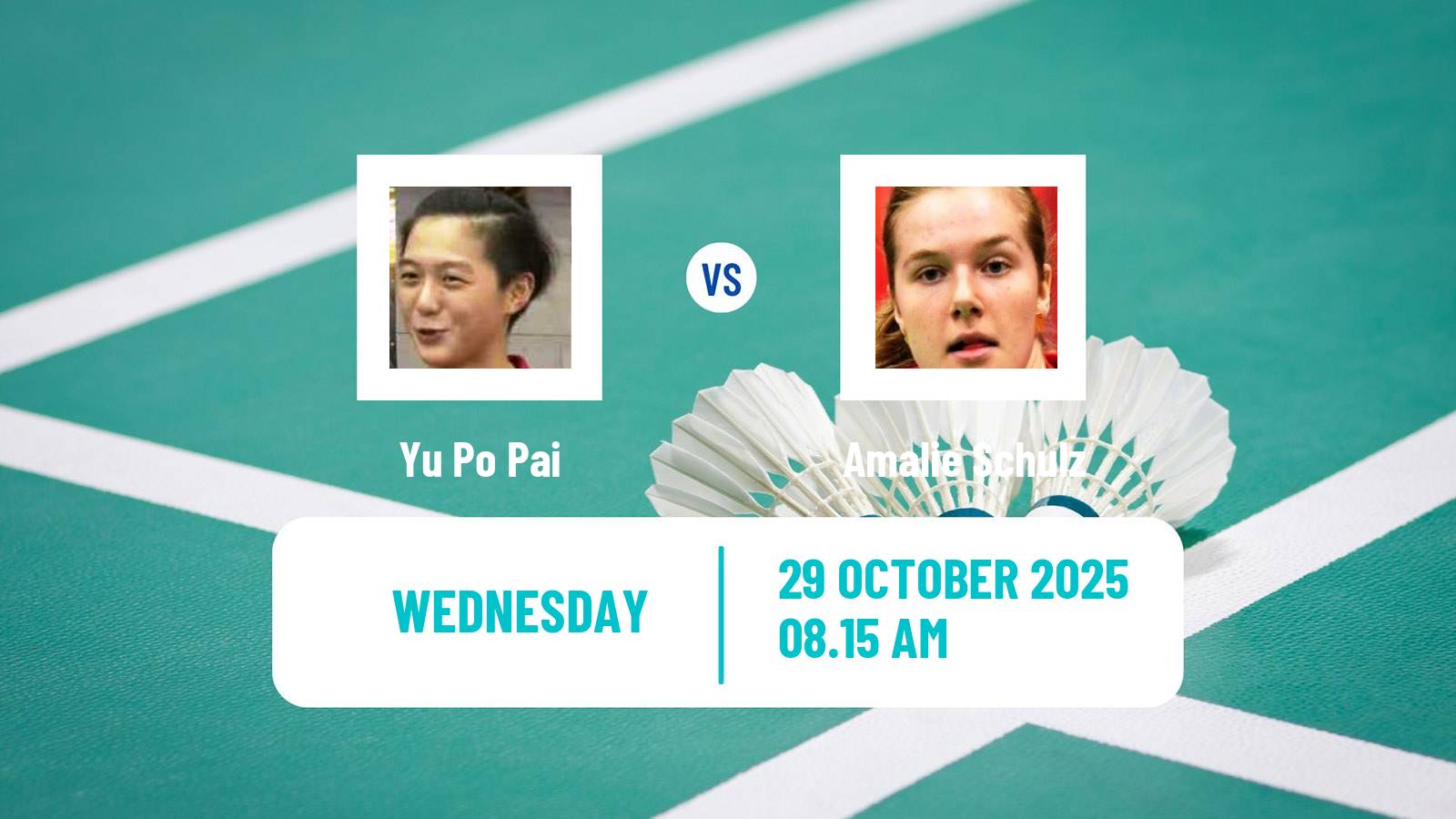 Badminton BWF World Tour Hylo Open Women Yu Po Pai - Amalie Schulz