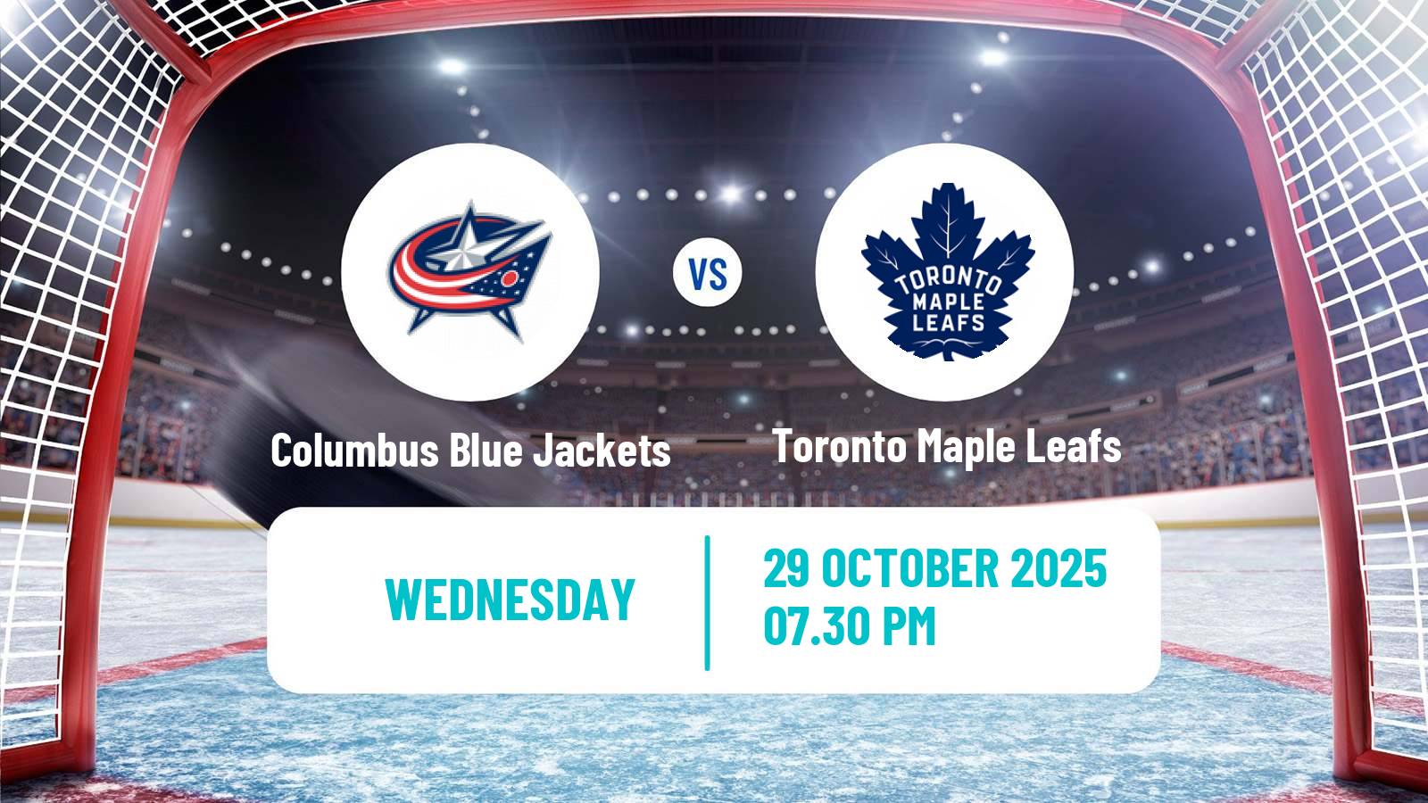 Hockey NHL Columbus Blue Jackets - Toronto Maple Leafs