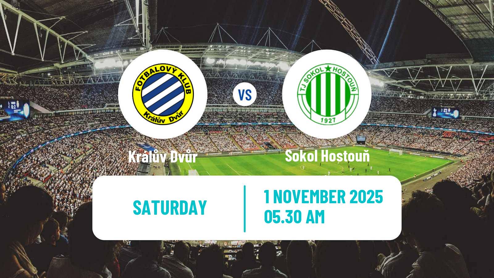 Football Czech CFL Group A Králův Dvůr - Sokol Hostouň