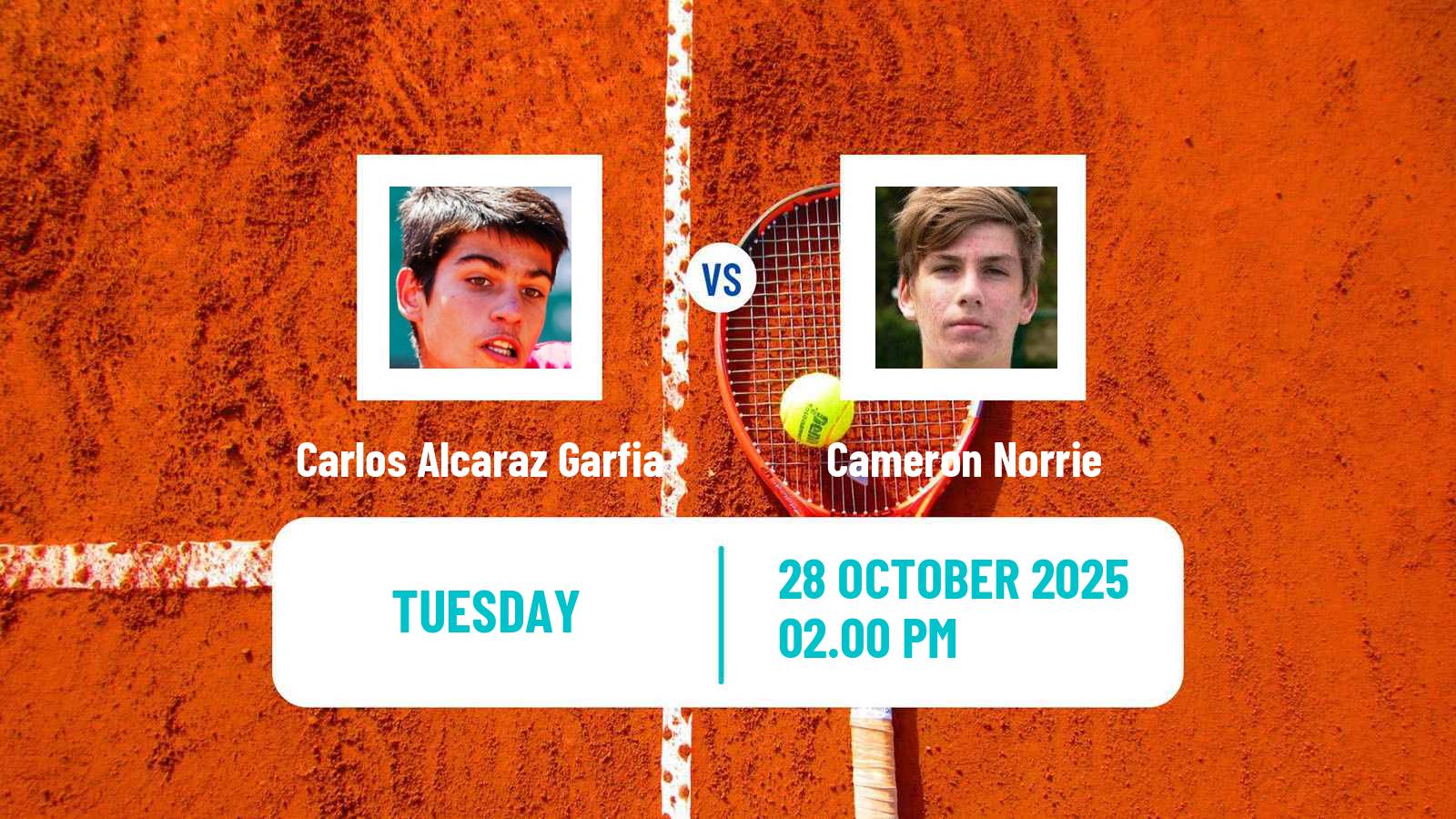 Tennis ATP Paris Carlos Alcaraz Garfia - Cameron Norrie