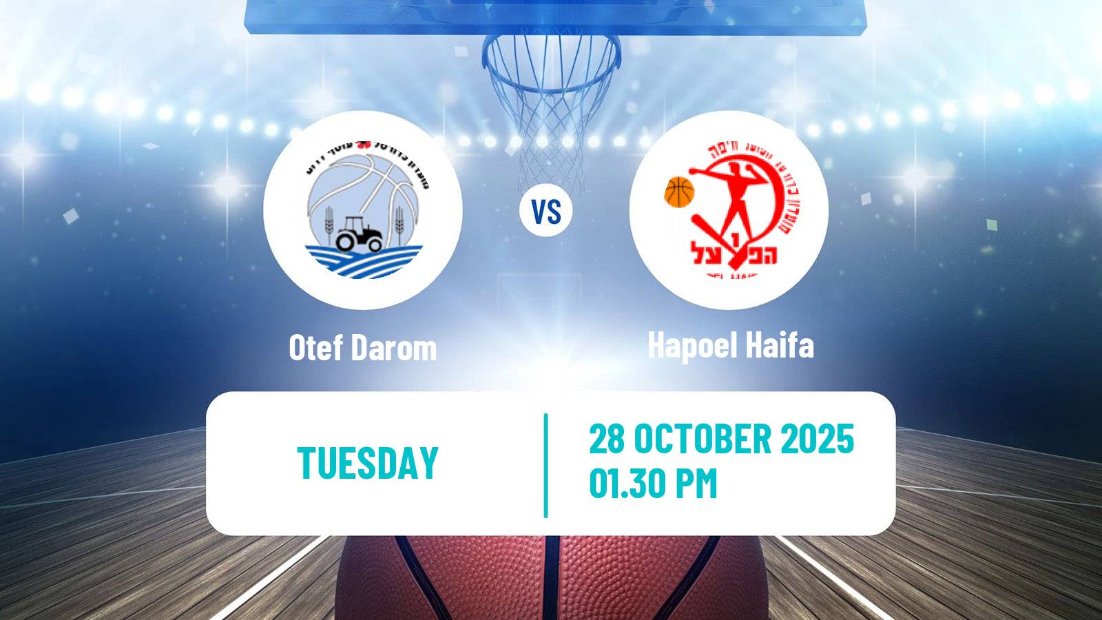 Basketball Israeli Liga Leumit Basketball Otef Darom - Hapoel Haifa