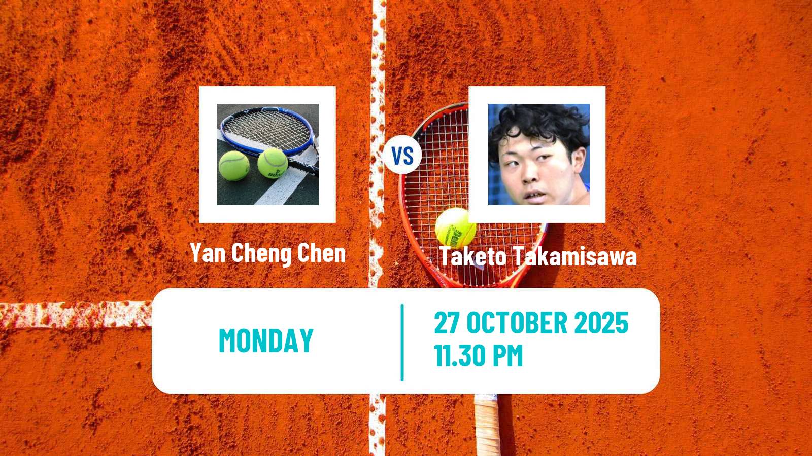 Tennis ITF M15 Yanagawa City Men Yan Cheng Chen - Taketo Takamisawa