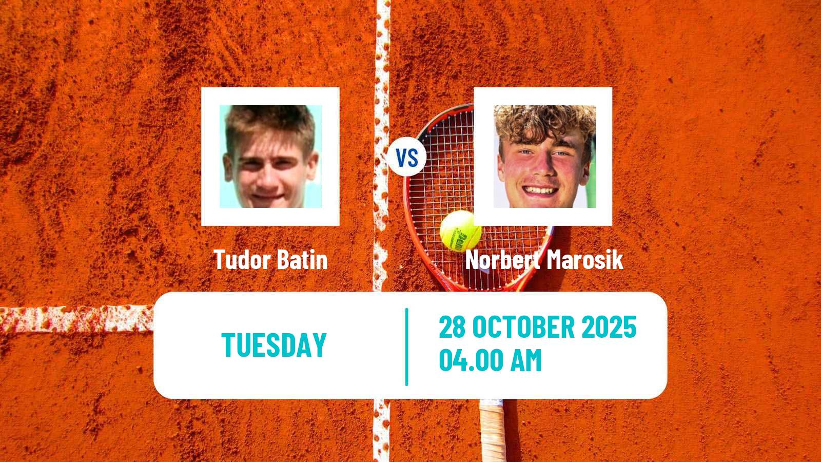Tennis ITF M15 Szabolcsveresmart Men Tudor Batin - Norbert Marosik
