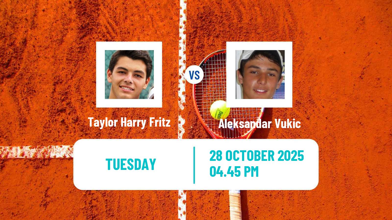 Tennis ATP Paris Taylor Harry Fritz - Aleksandar Vukic