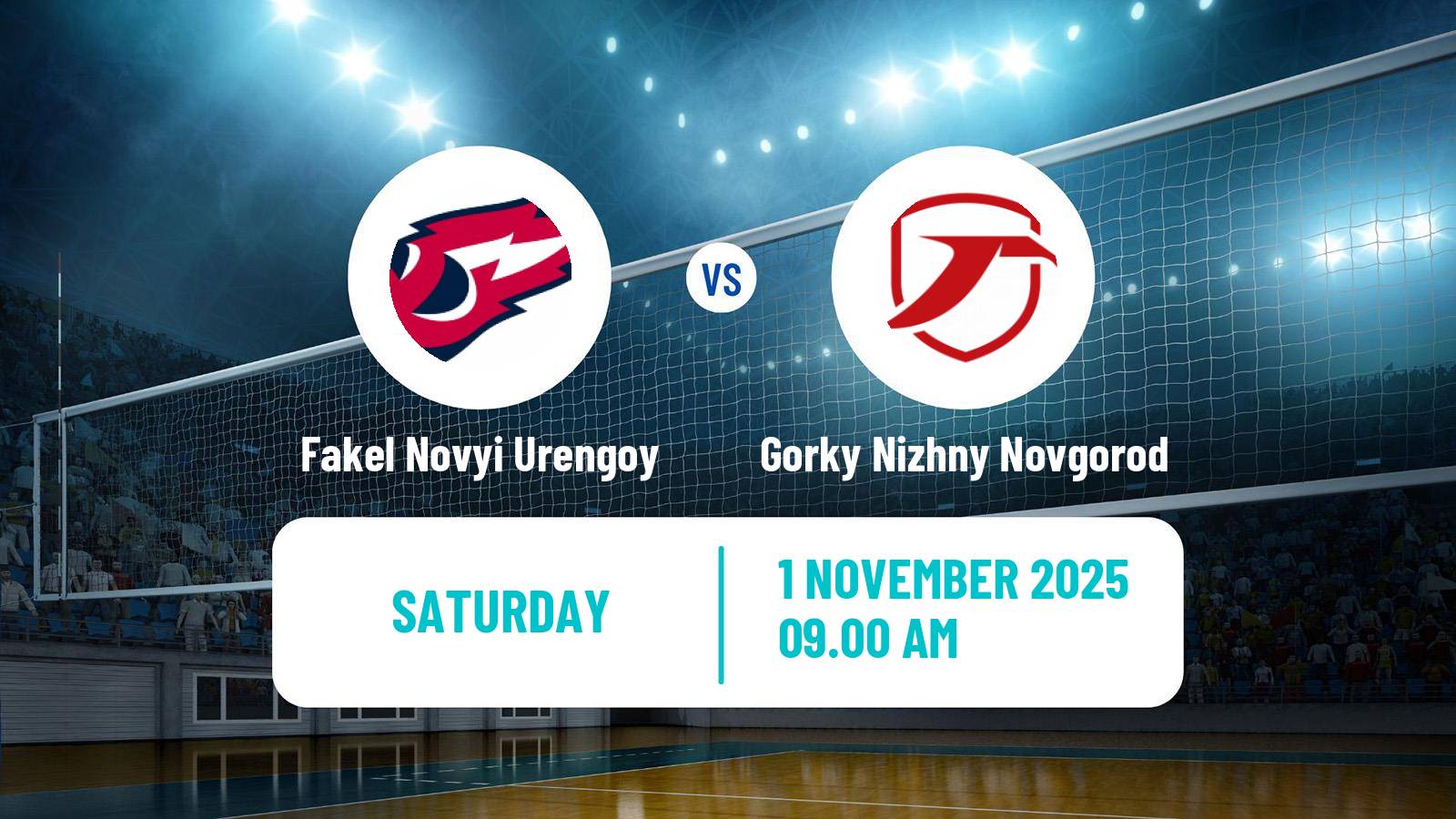 Volleyball Russian Super League Volleyball Fakel Novyi Urengoy - Gorky Nizhny Novgorod