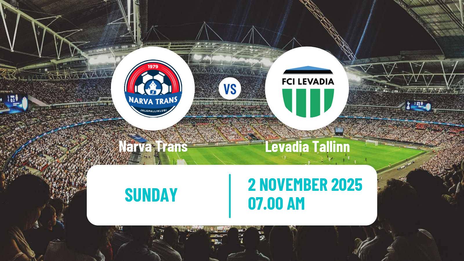 Football Estonian Meistriliiga Narva Trans - Levadia Tallinn