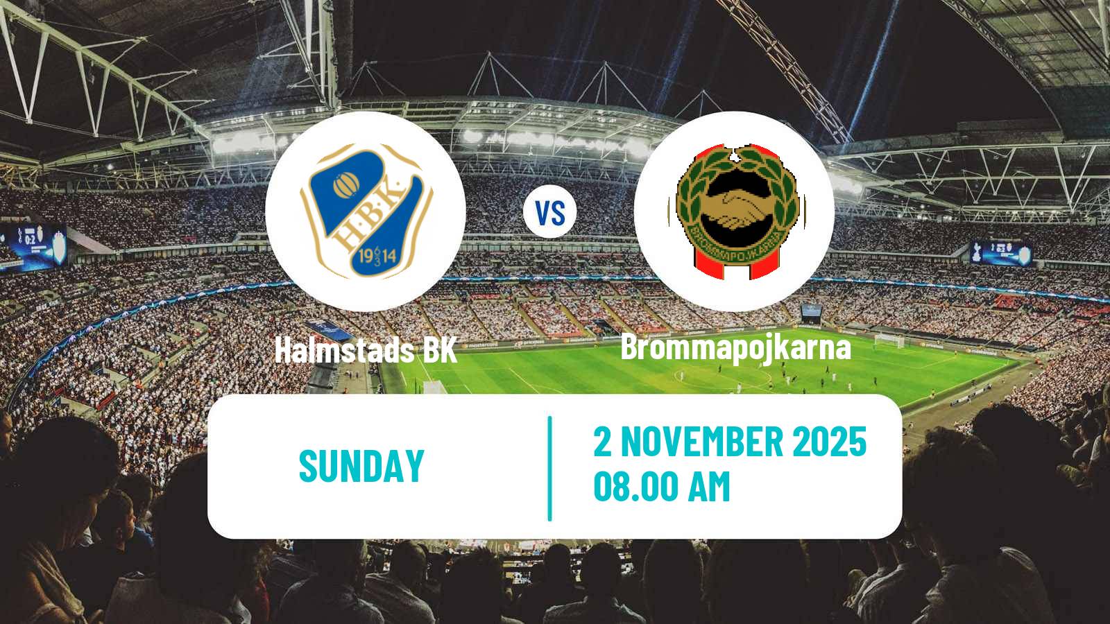 Football Swedish Allsvenskan Halmstad - Brommapojkarna