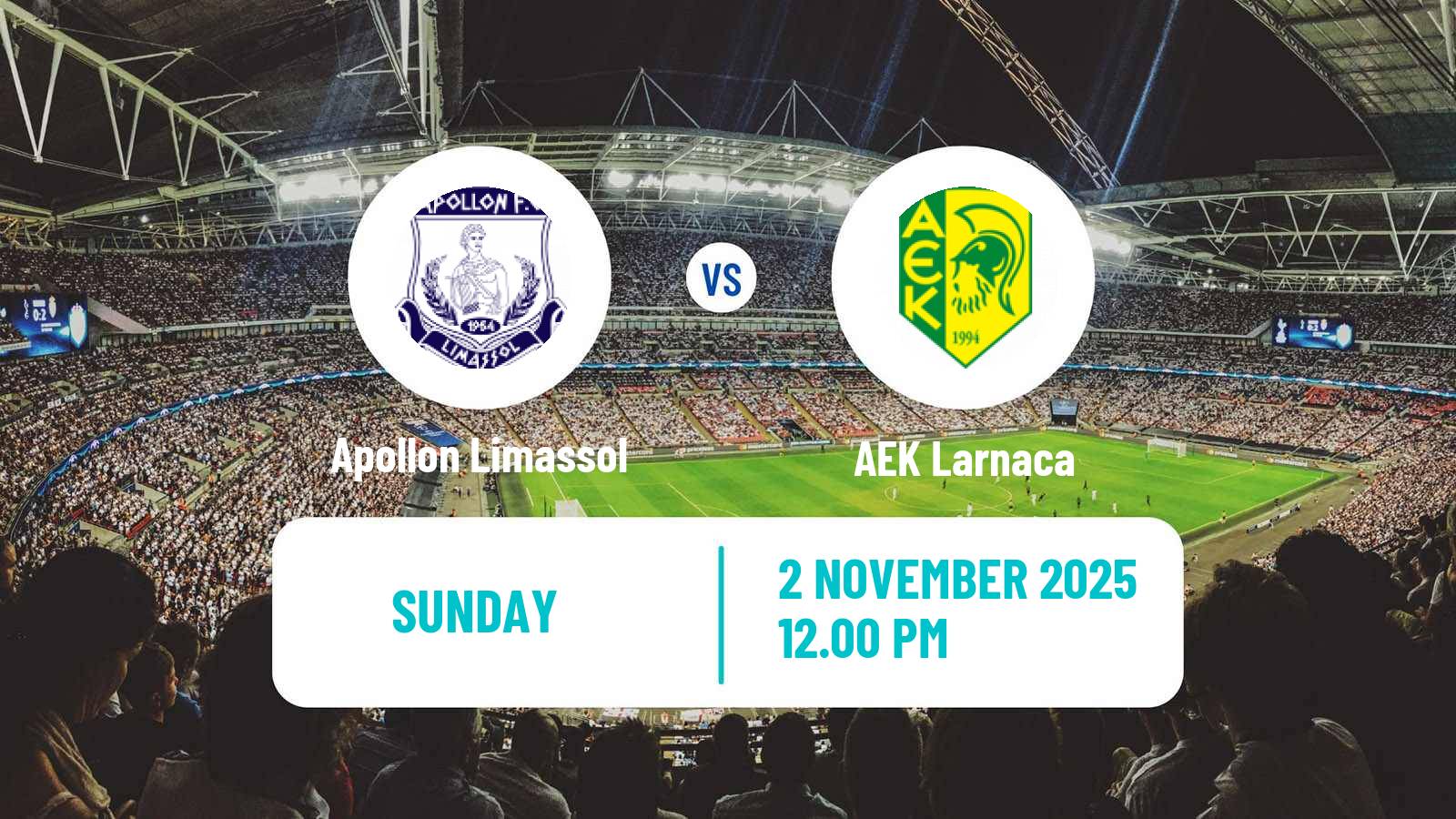 Football Cypriot First Division Apollon Limassol - AEK Larnaca