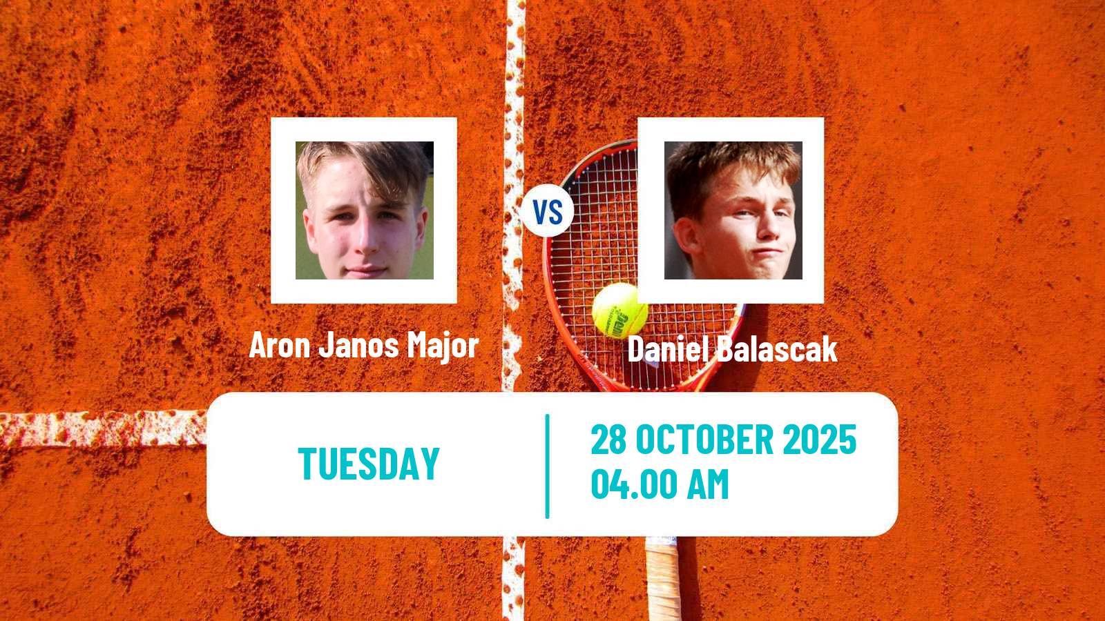 Tennis ITF M15 Szabolcsveresmart Men Aron Janos Major - Daniel Balascak