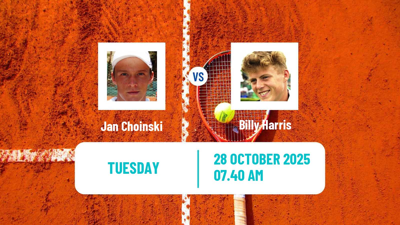 Tennis Bratislava 2 Challenger Men Jan Choinski - Billy Harris